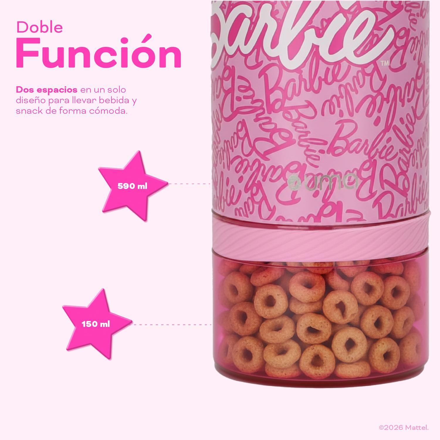 Botella Térmica Niños Barbie Inspire 2 en 1 590ml Acero Inox UMA-4