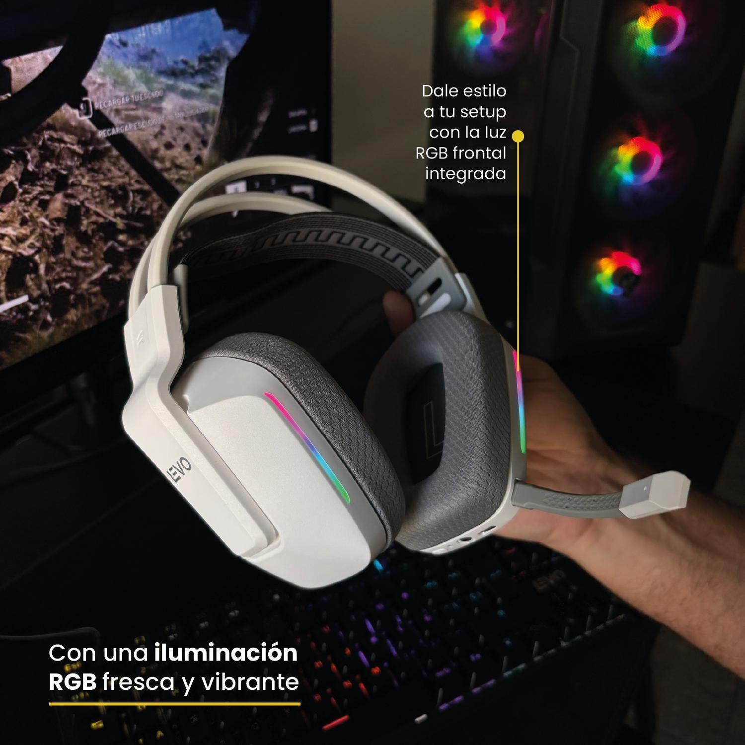 Audífono Gamer Inalámbrico Zenit Elite Bluetooth Rgb Bl Levo-4