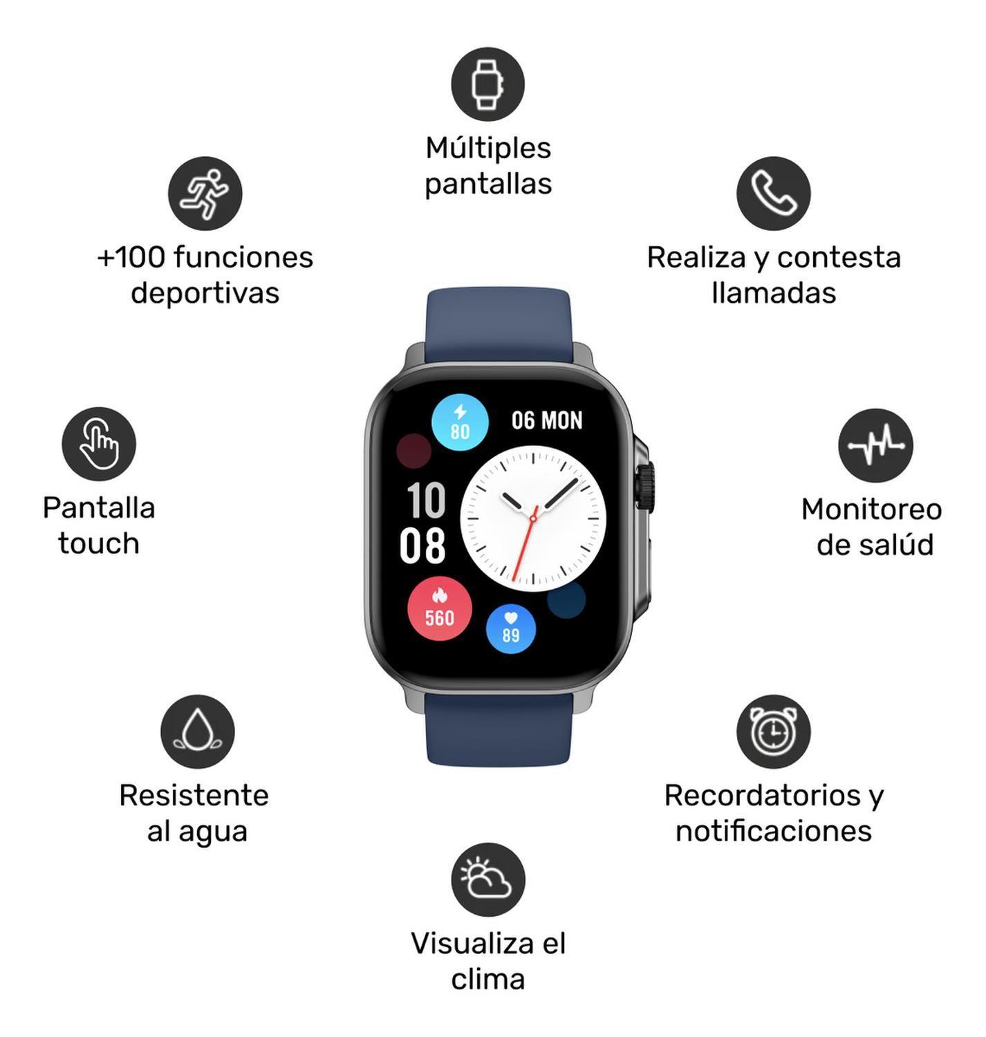 Reloj Smartwatch Lhotse Connect S03 42mm Blue-2