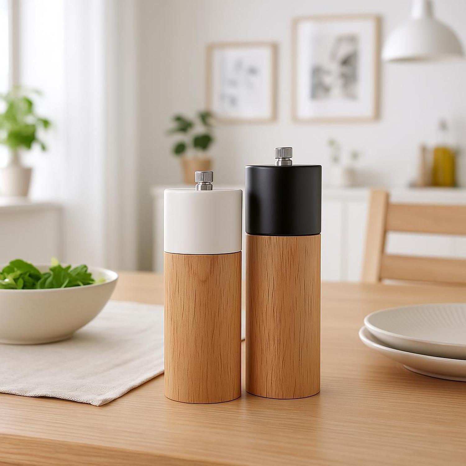 Set de Molinillos de Sal y Pimienta de Madera DAY-2