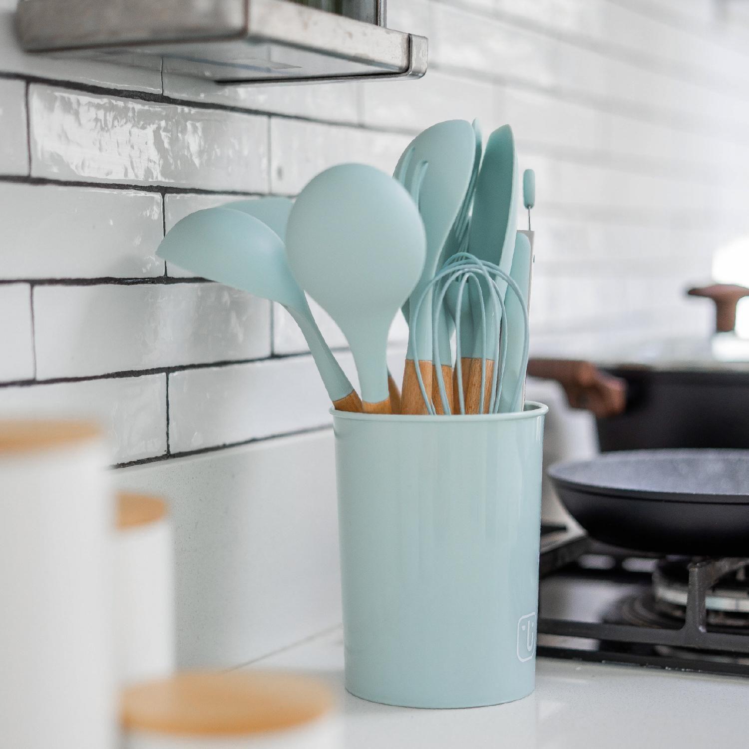 Batería Cocina Black Copper 7pzs + Set 12 Utensilios Calipso-6