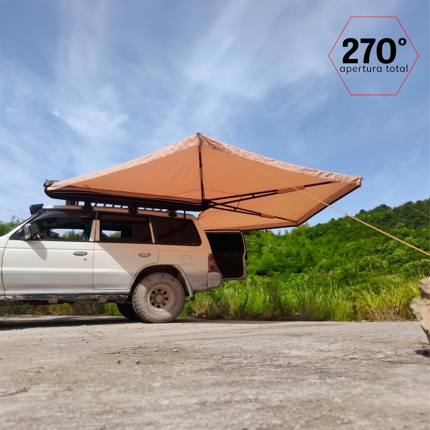 Toldo Camping Lateral Para Auto Techo 270° Xroad-2