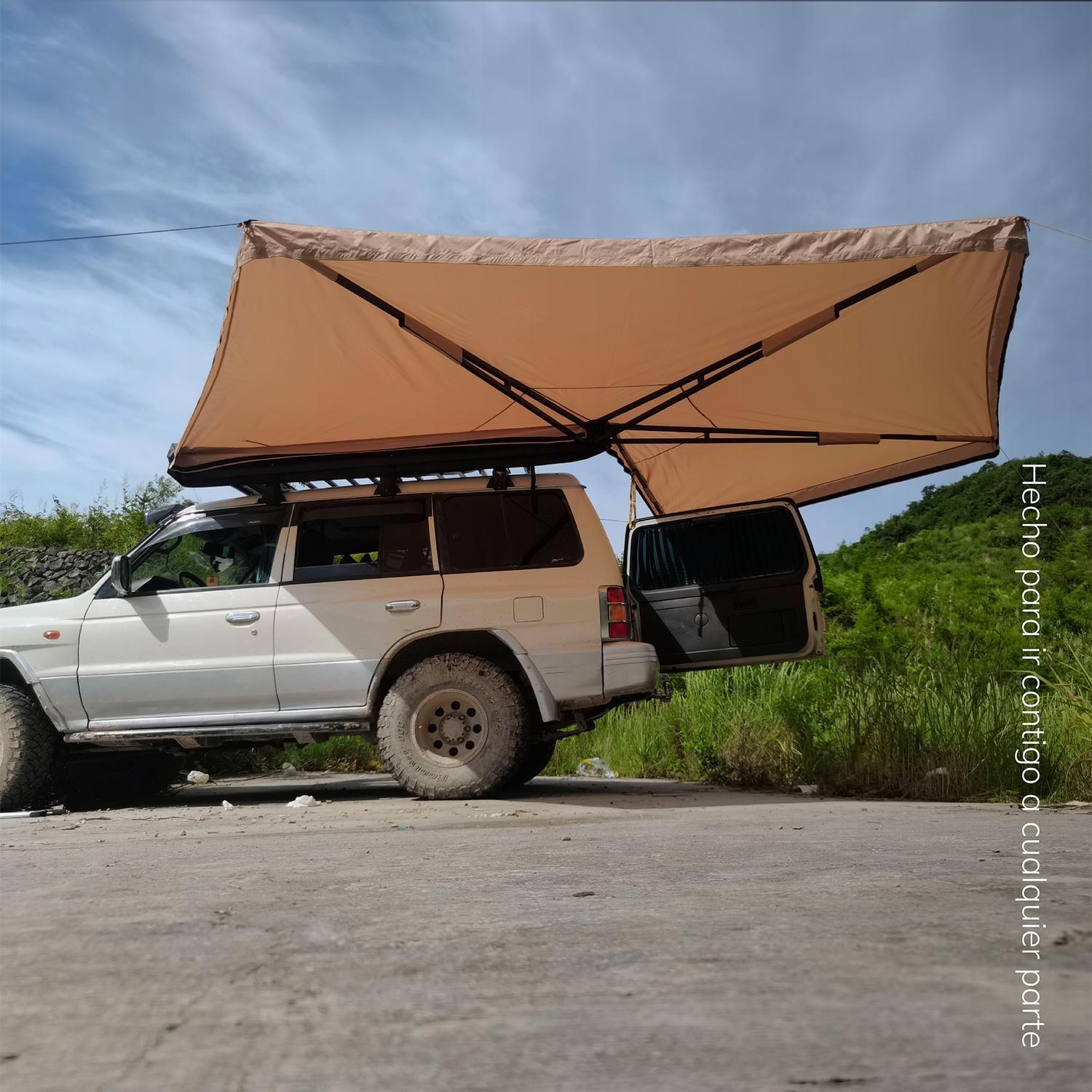Toldo Camping Lateral Para Auto Techo 270° Xroad-7