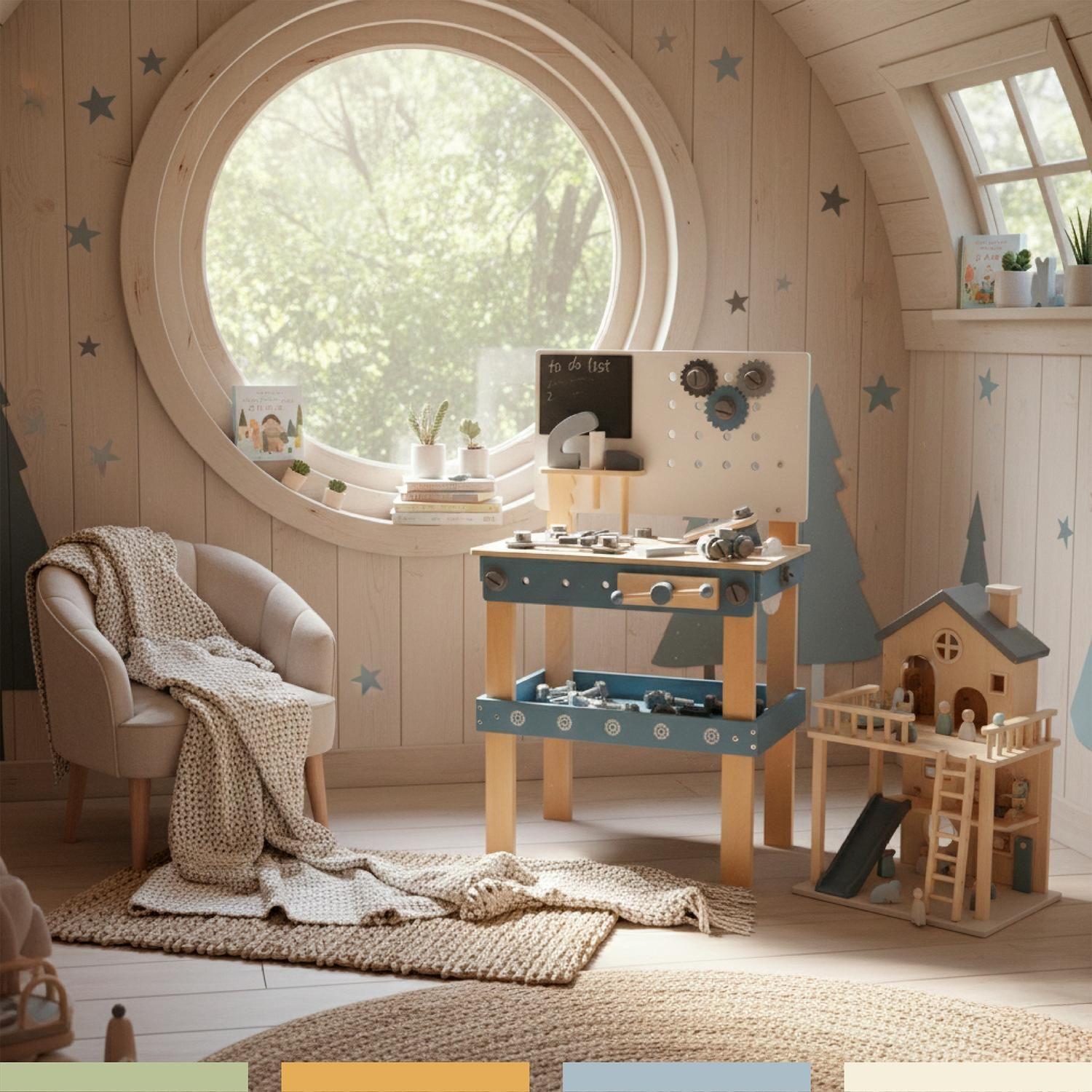 Juego de Construcción Herramientas Madera para Niños Bandú-1