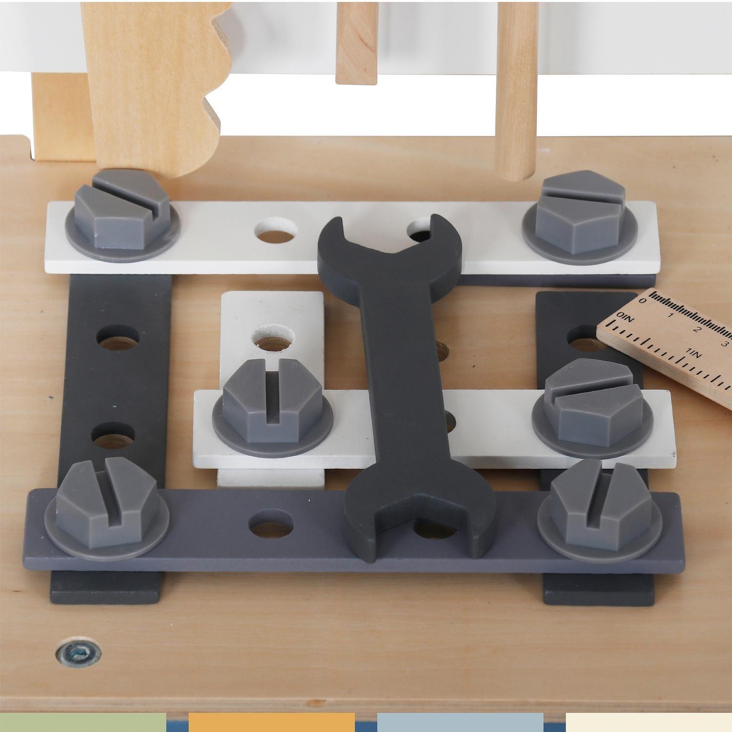 Juego de Construcción Herramientas Madera para Niños Bandú-6