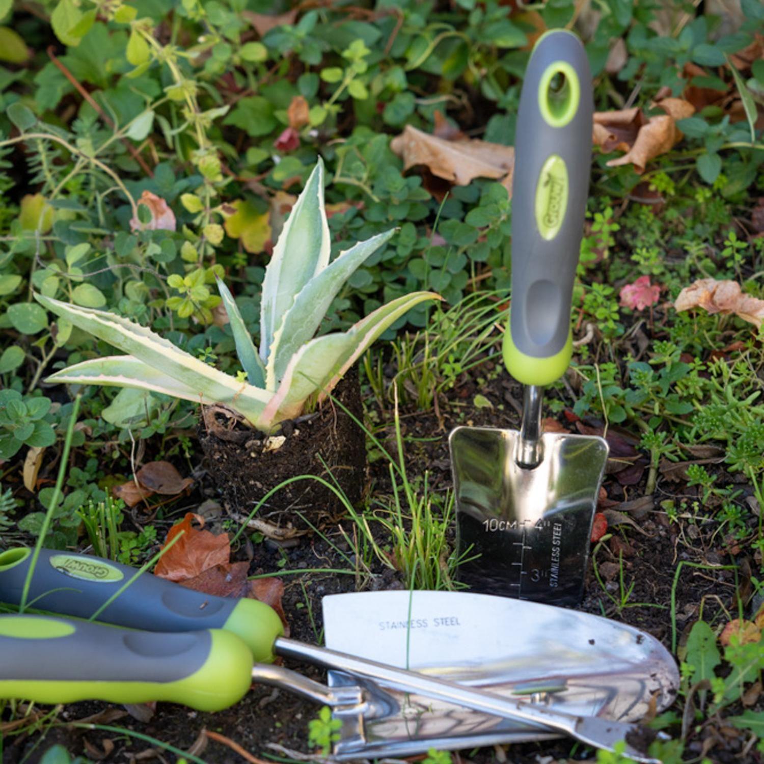 Pala Jardinera Con Medidas Acero Inoxidable Y Mango Grouw-6