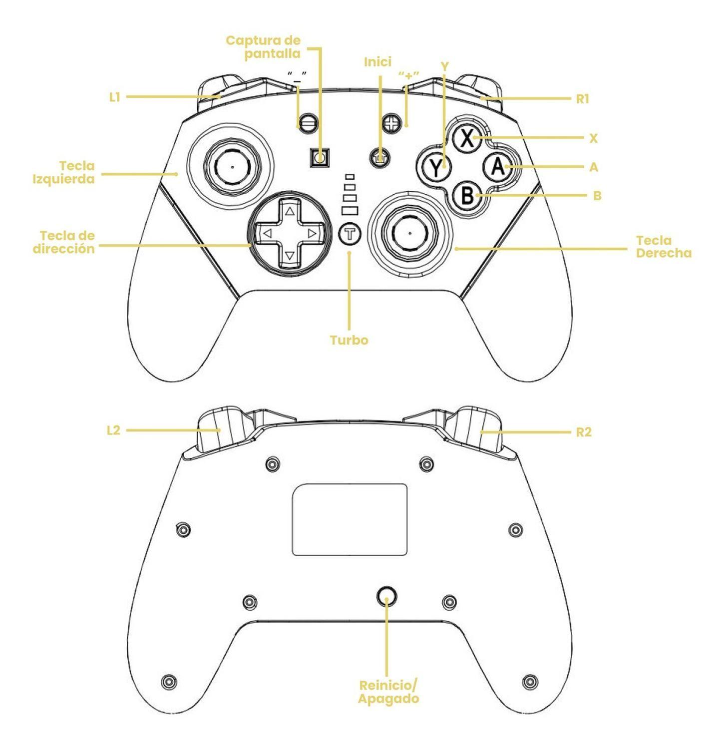 Control Gamer Inalámbrico PC Levo-3