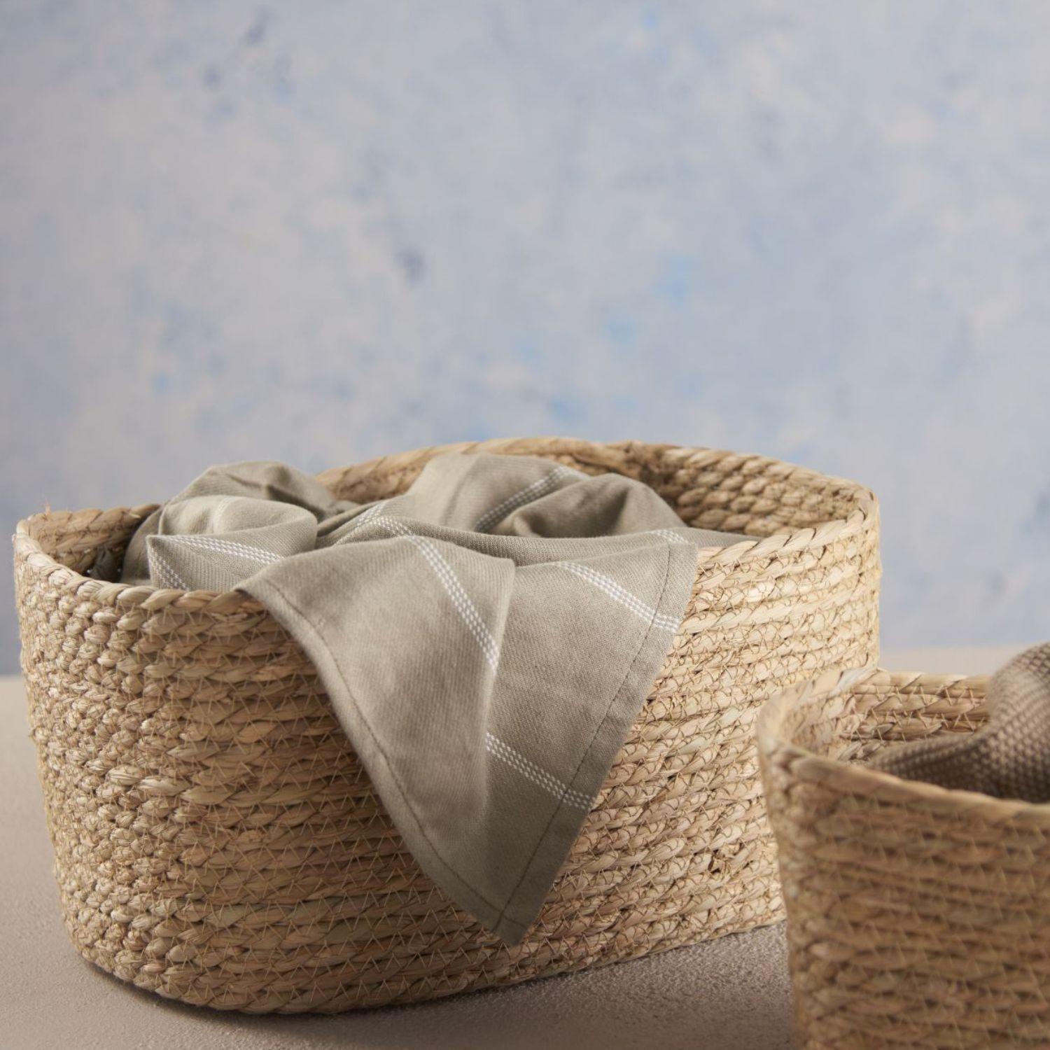 Canasto Organizador Rectangular de Junco 34x24 cm DAY-5