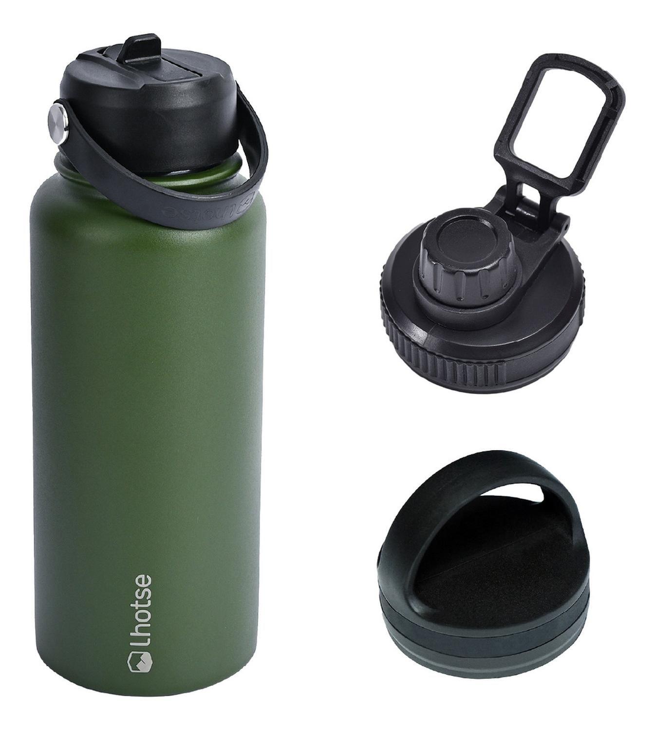 Botella Térmica Hydro Verde 960ml + 2 Tapas Lhotse-0