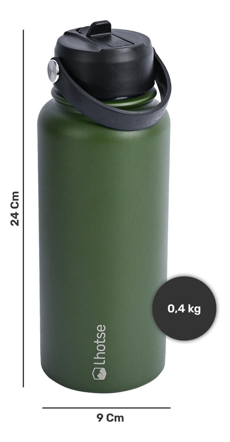 Botella Térmica Hydro Verde 960ml + 2 Tapas Lhotse-4