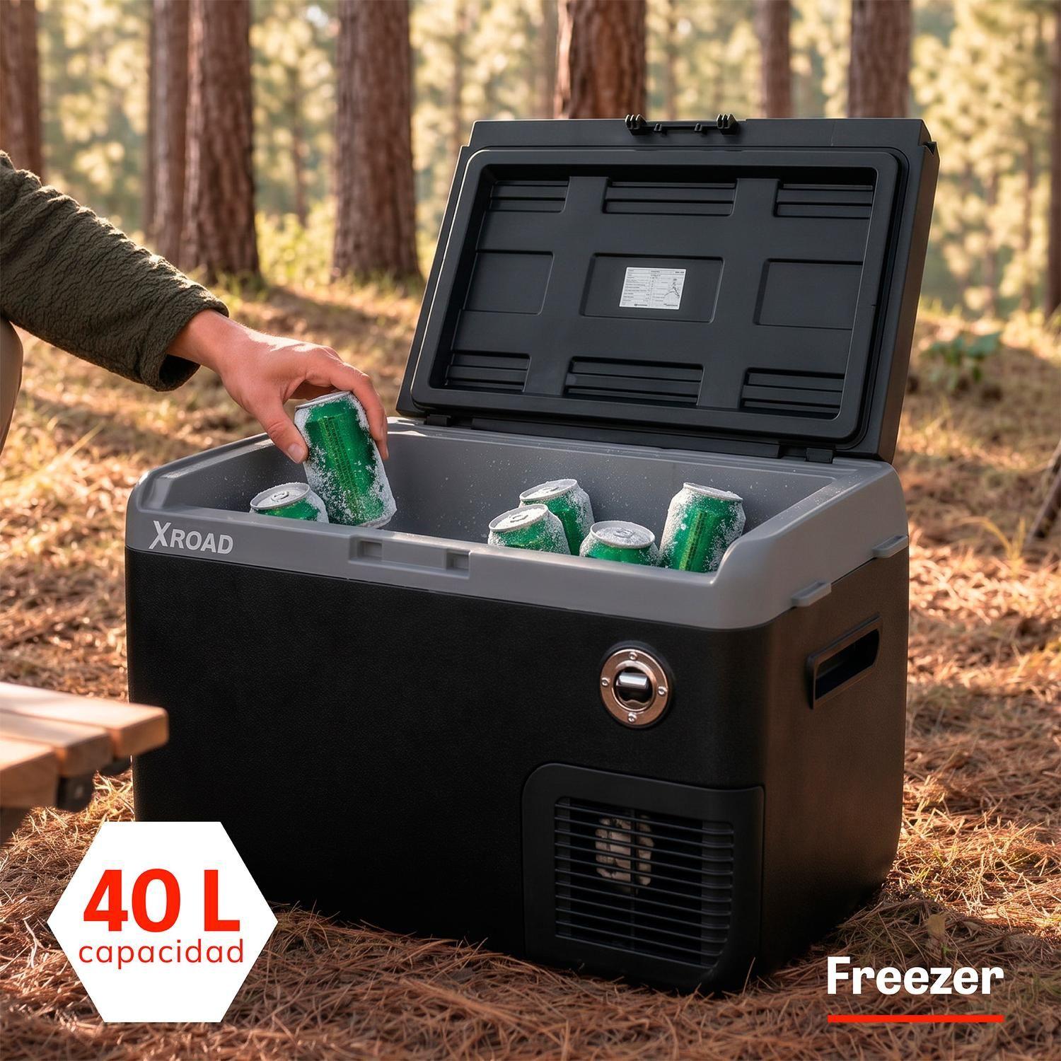 Cooler Freezer Eléctrico Portátil 40L -20°C 12V-220V Gris Xroad-1