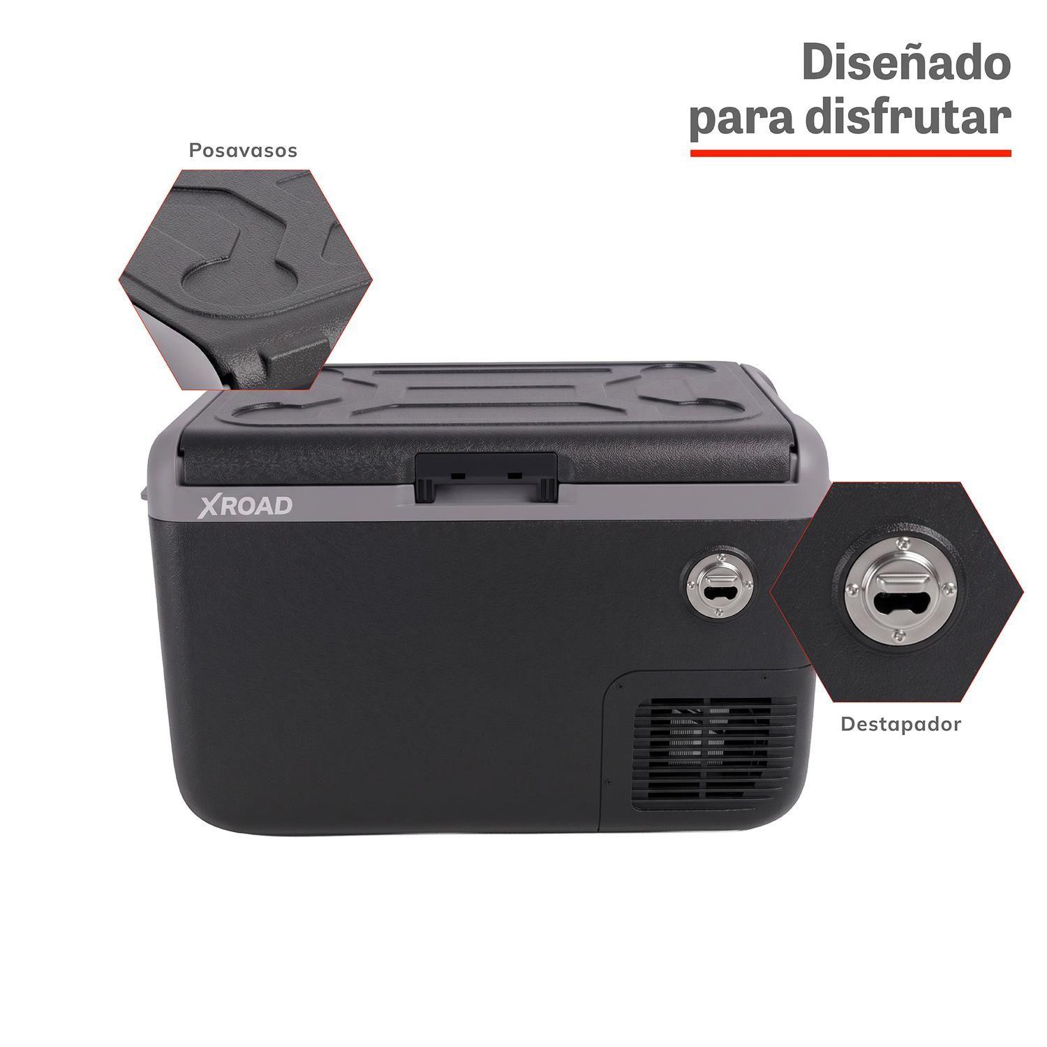 Cooler Freezer Eléctrico Portátil 40L -20°C 12V-220V Gris Xroad-3