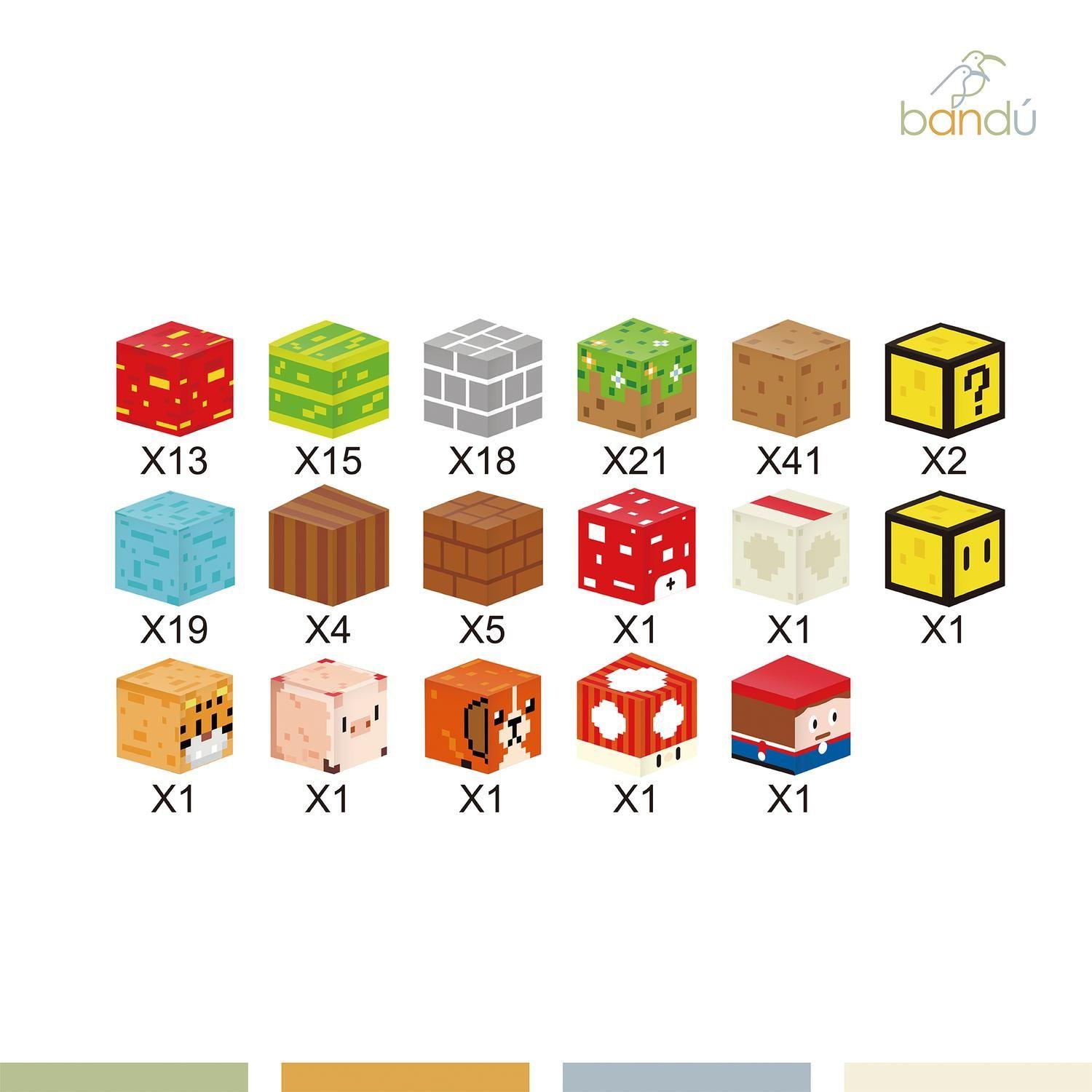 ⁠Juego Bloques Magnéticos 146pcs MineBlocks Mapa Bandú-4