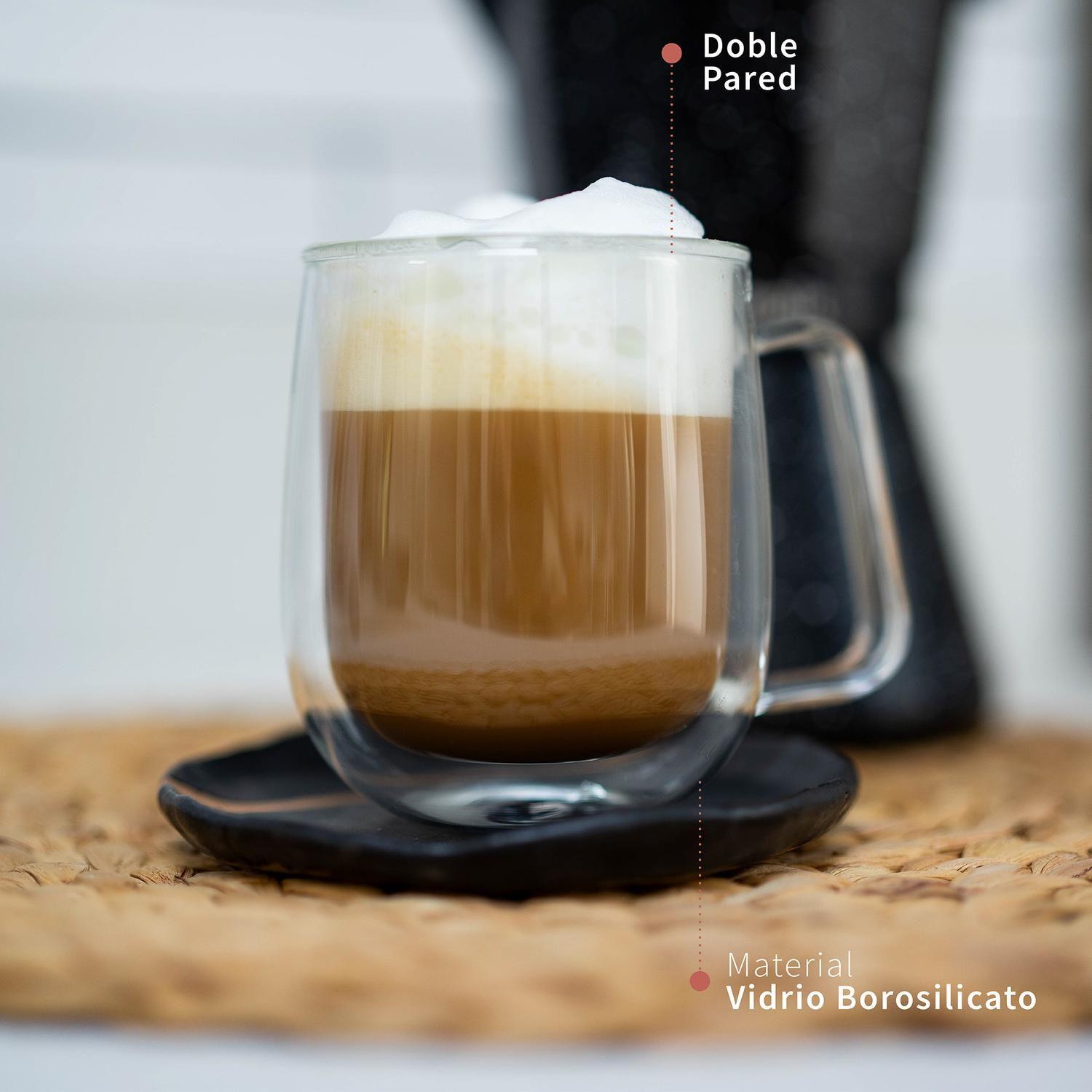 Set 2 Tazas Mug de Vidrio Doble Pared 300 ml Simplit-7