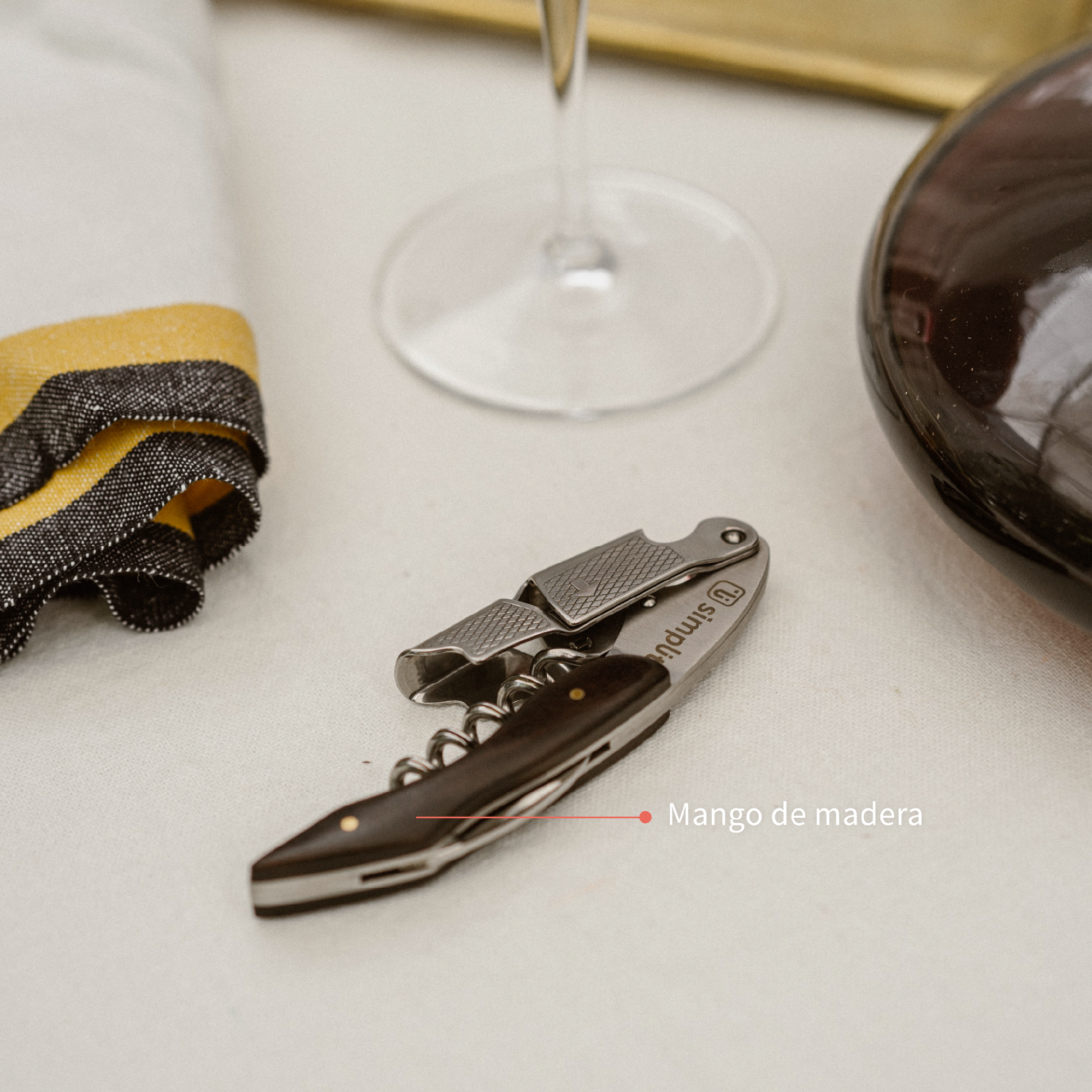 Descorchador Abridor Vino Sommelier Simplit-1