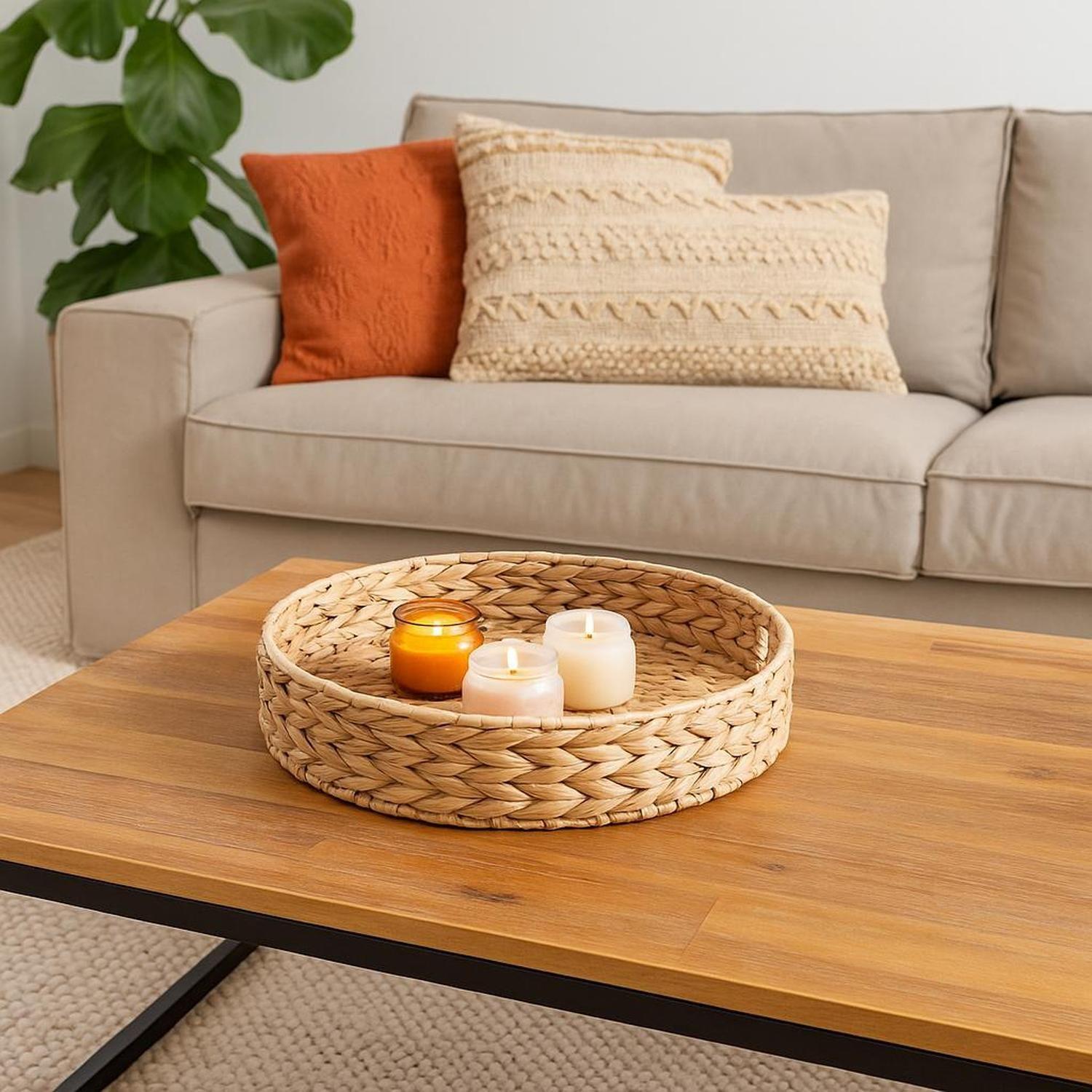 Bandeja Redonda Jacynte de Mimbre para Decoración 5Five-3