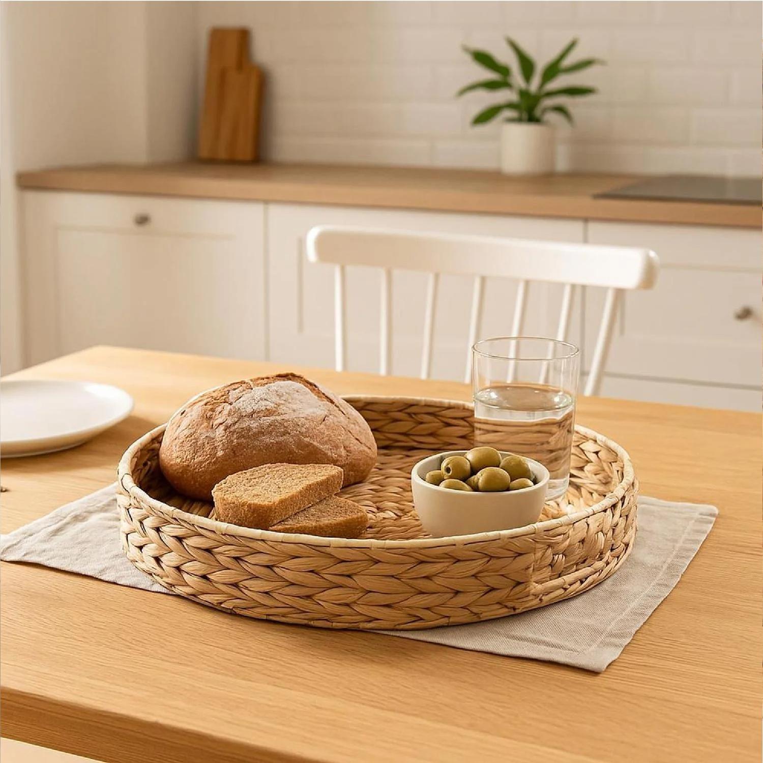 Bandeja Redonda Jacynte de Mimbre para Decoración 5Five-2