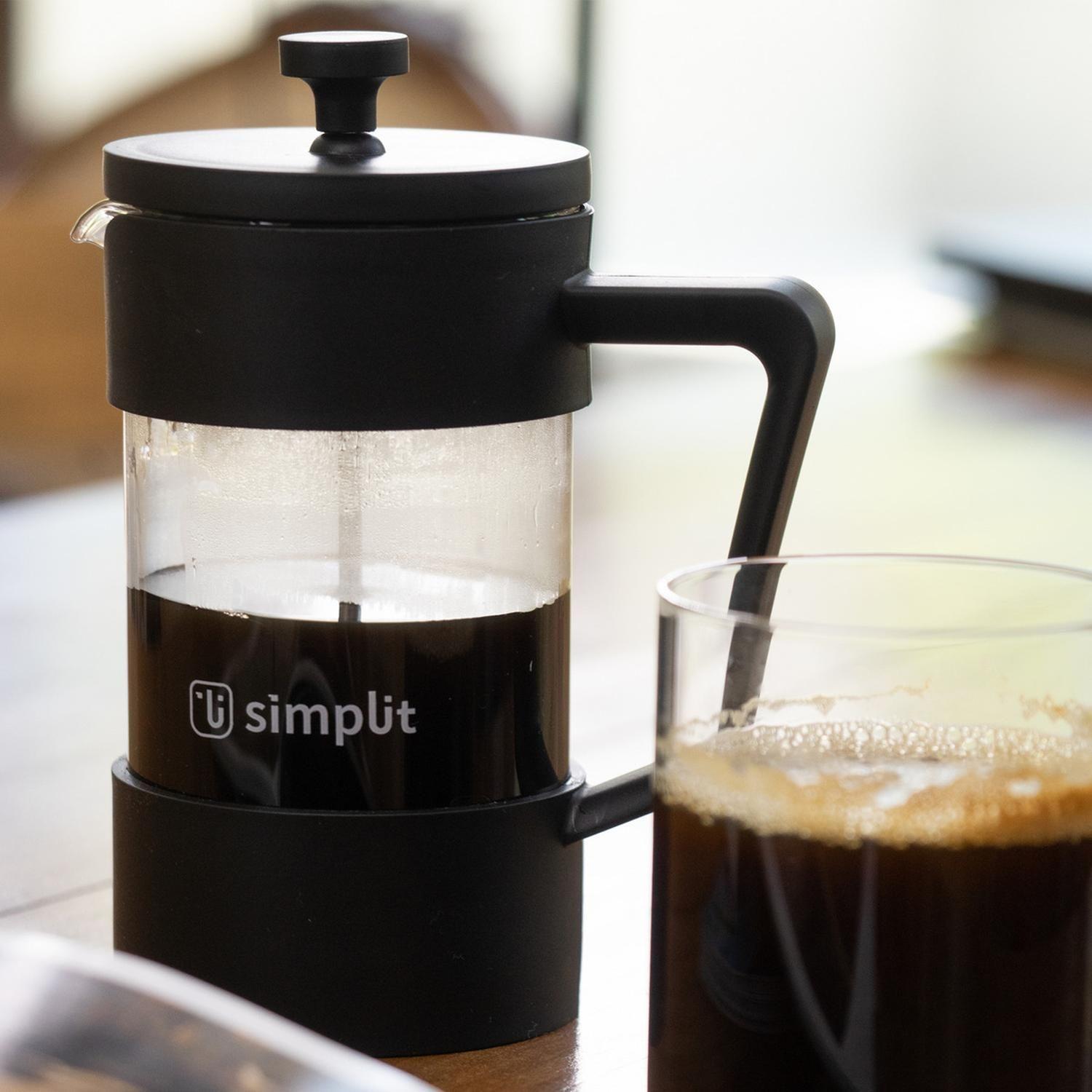 Cafetera Prensa Francesa Negra 600 ml Simplit-5