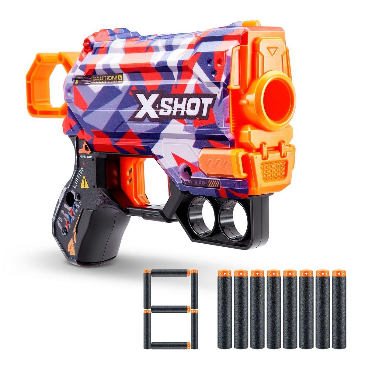 Lanza Dardos Menace Skins Con 8 Dardos X-Shot-2