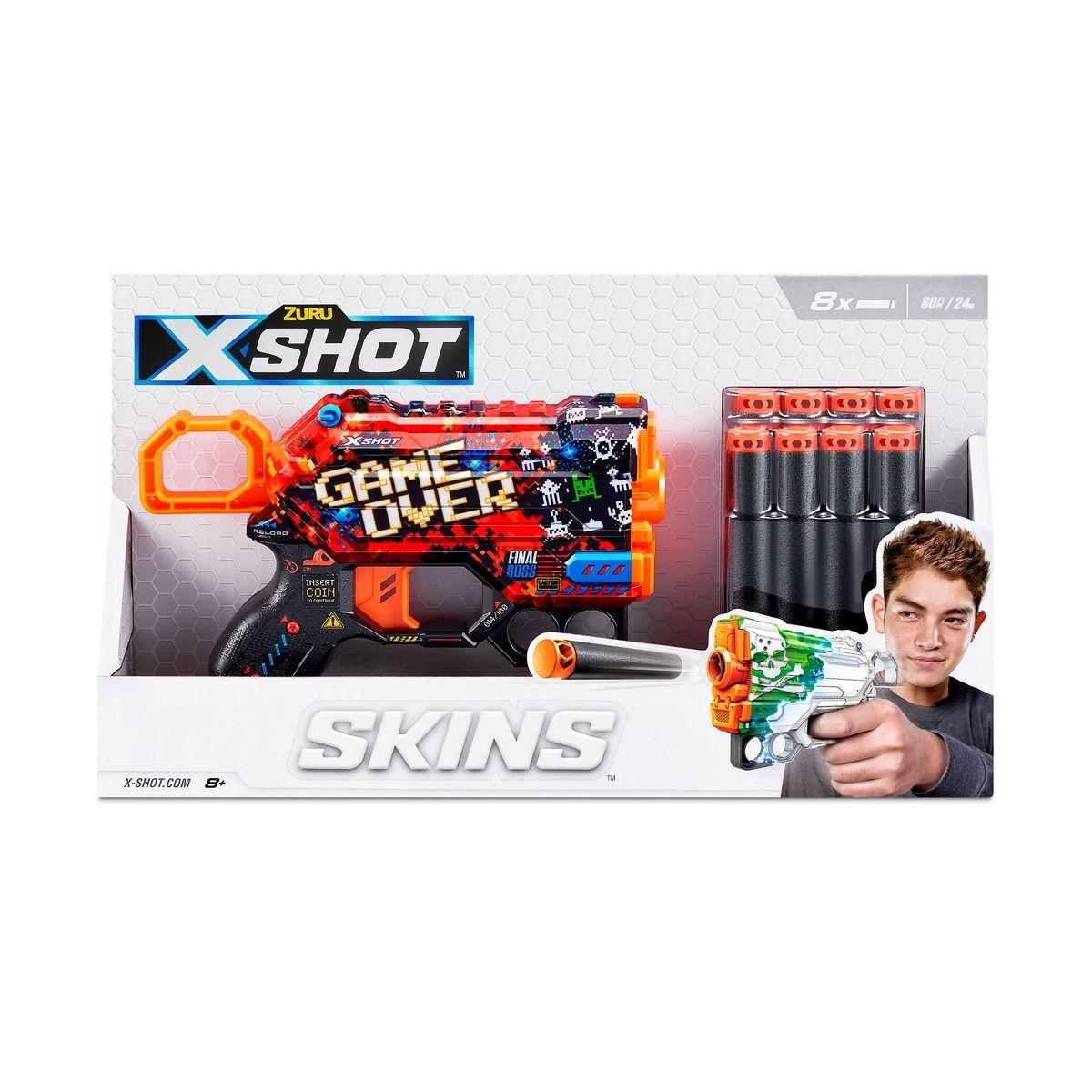 Lanza Dardos Menace Skins Con 8 Dardos X-Shot-6