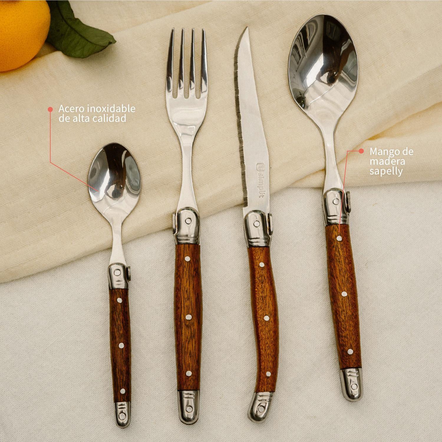 Set de Cuchillería 24 pcs Cubiertos Le Mans Simplit-4