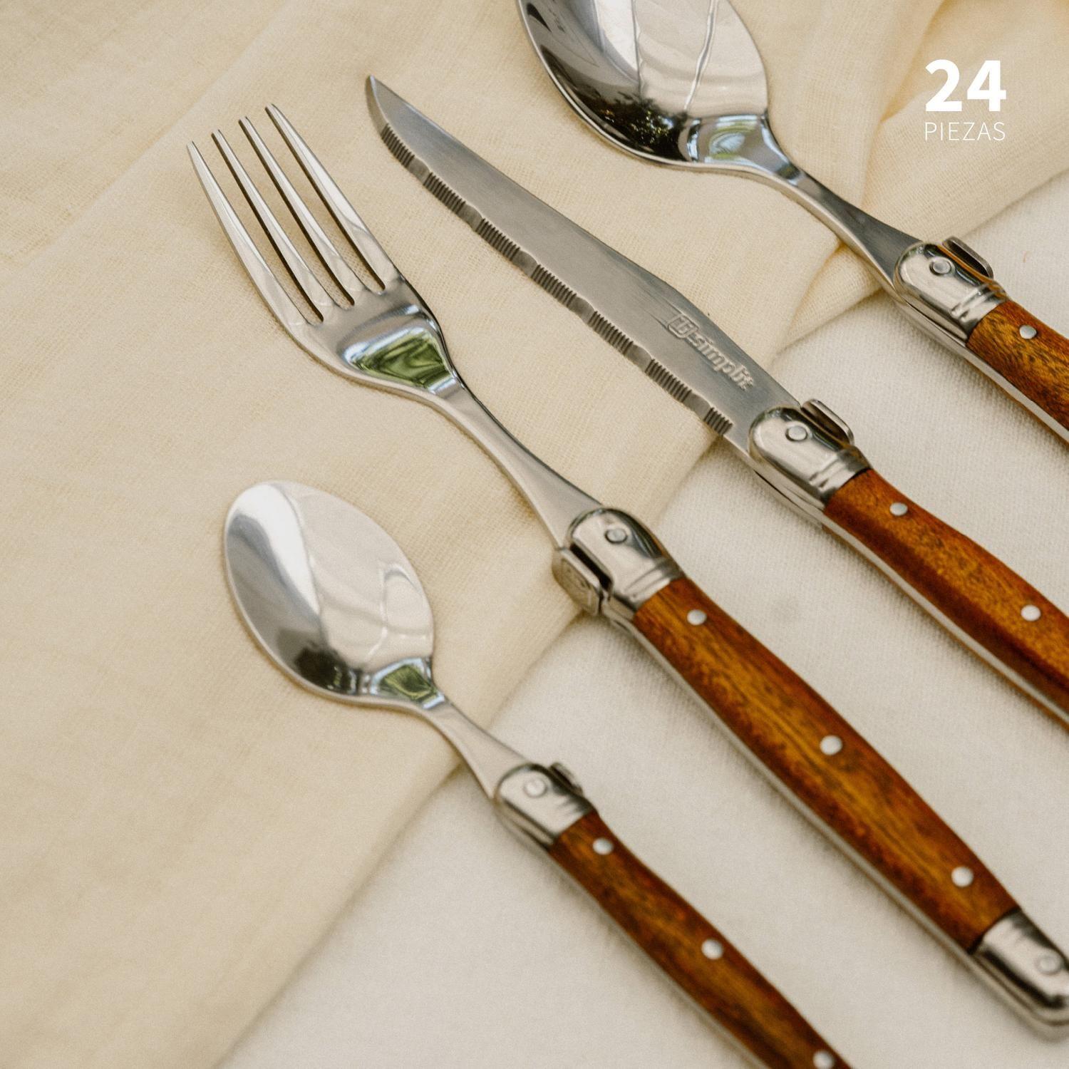 Set de Cuchillería 24 pcs Cubiertos Le Mans Simplit-5