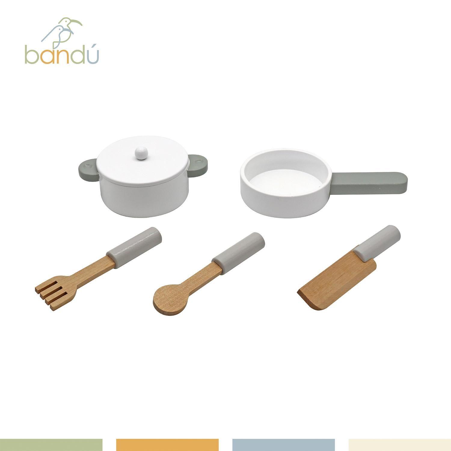 Cocina de Juguete Infantil Niños Madera Rosada con Acc Bandú-3