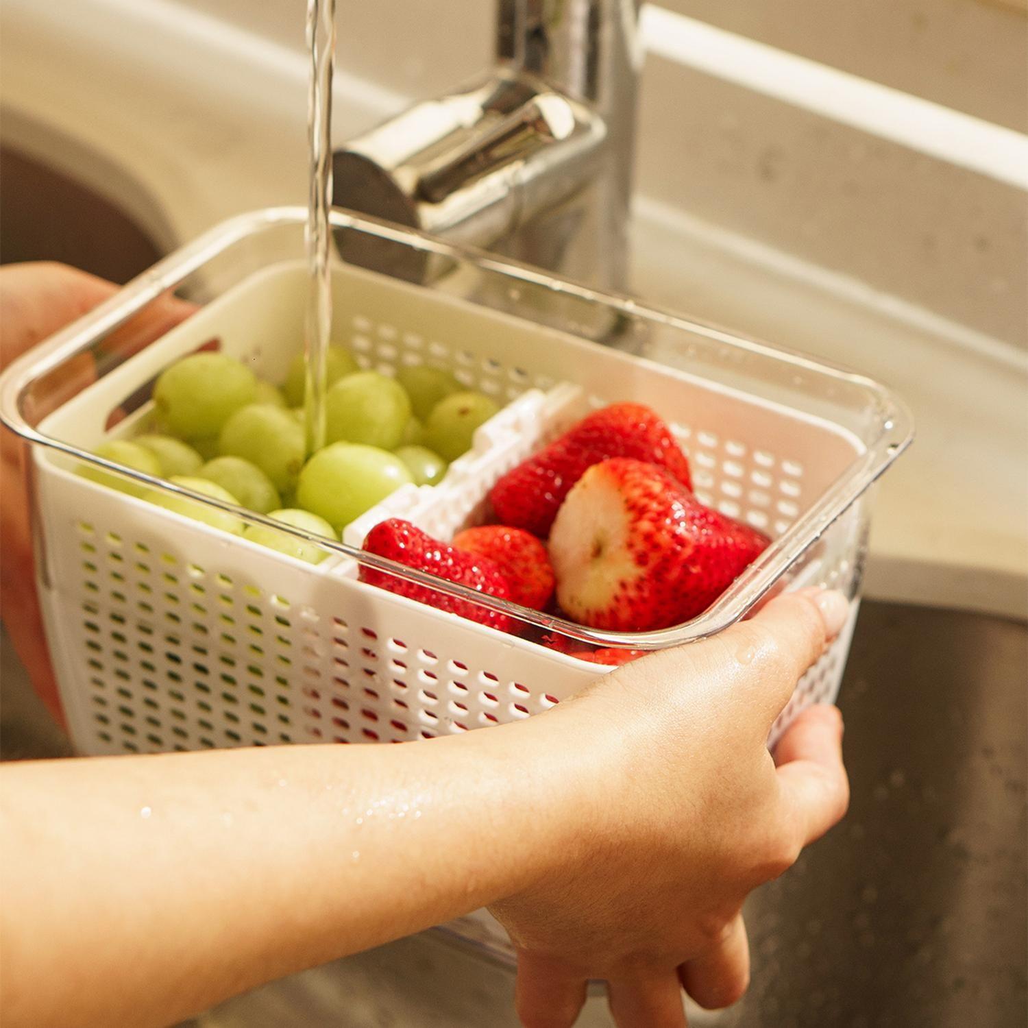 Organizador Refrigerador con Cesta Mediana Simplit-7