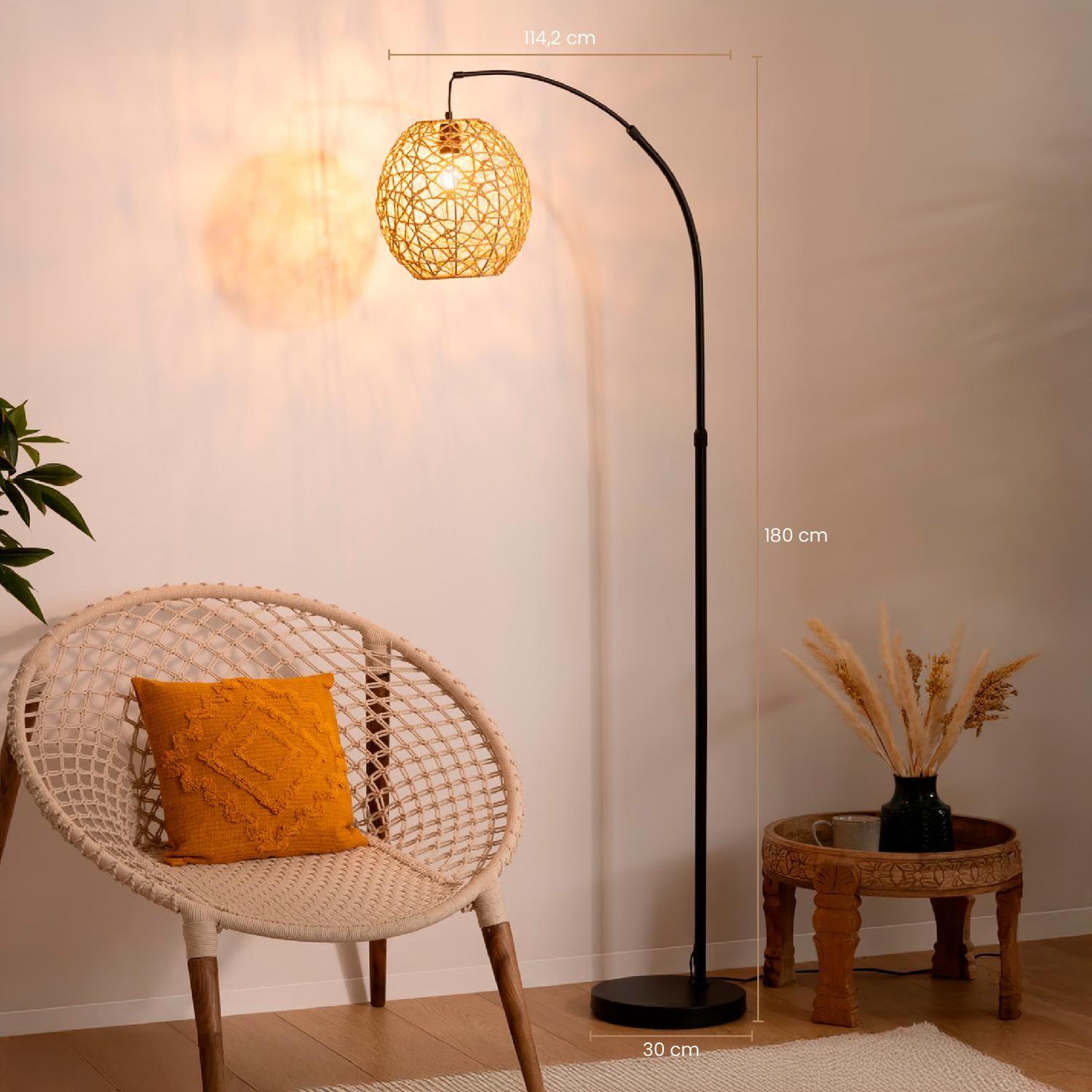 Lámpara de Pie Arco Raahe Metal Natural 180 cm Atmosphera-3