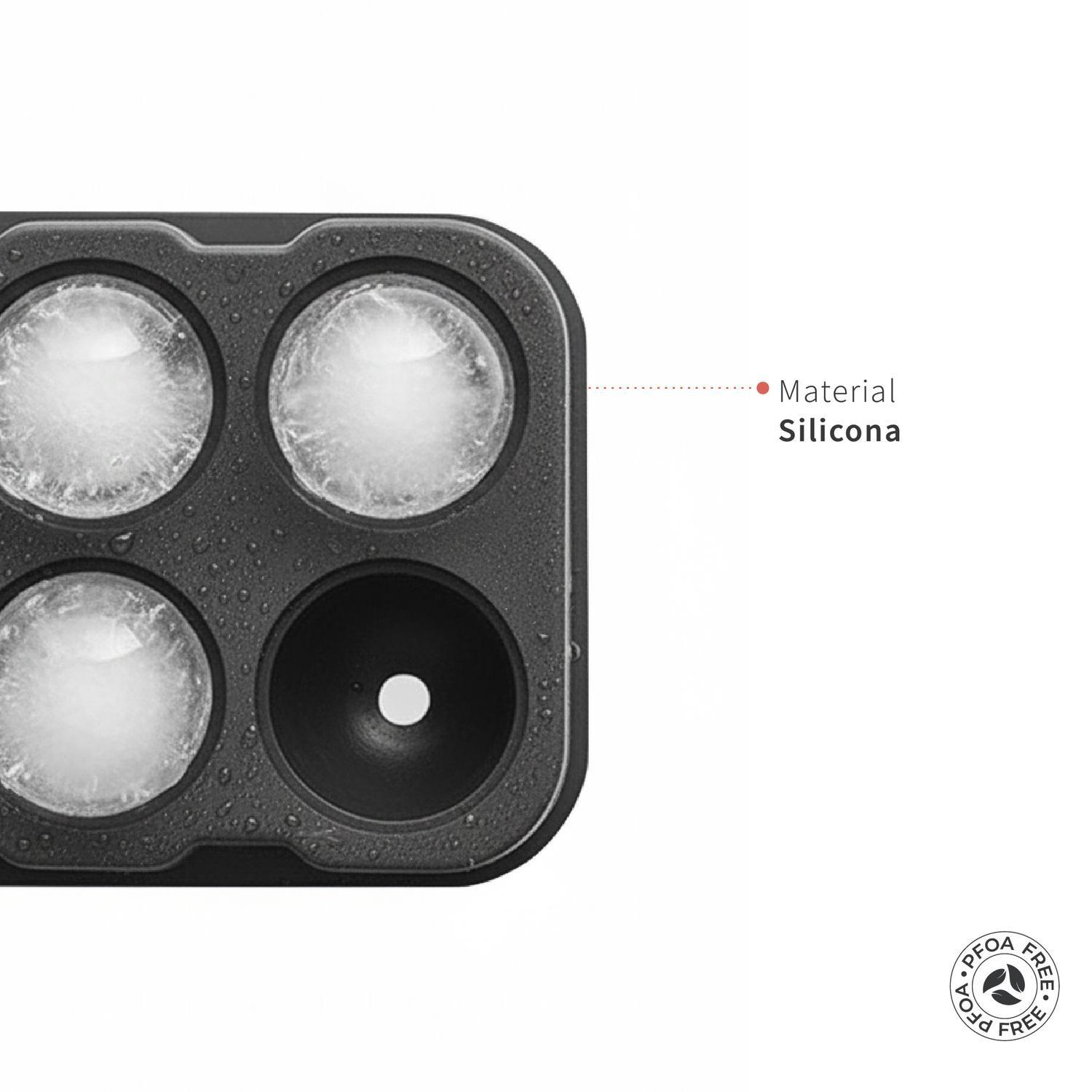 Cubeta de Hielo Silicona 6 Hielos Redondos Simplit-2