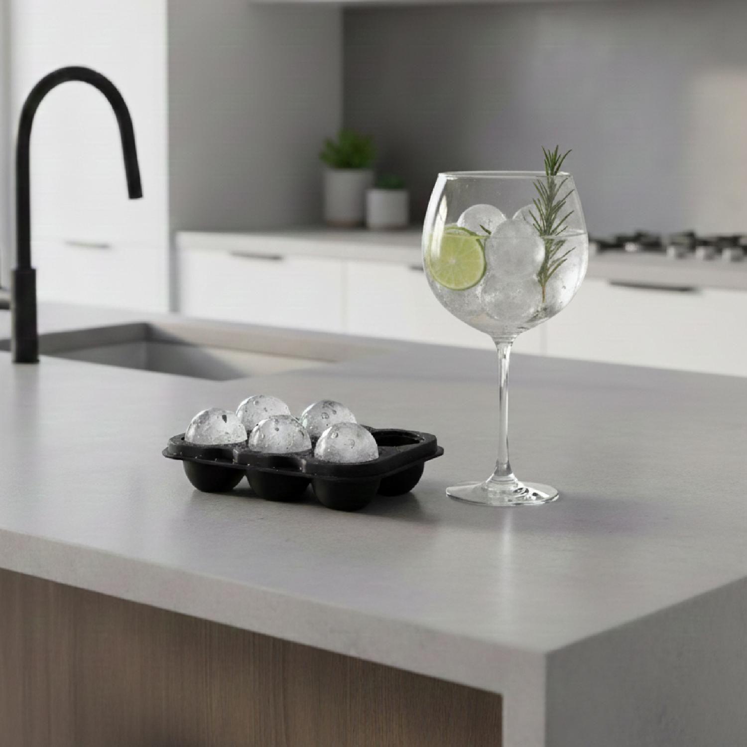 Cubeta de Hielo Silicona 6 Hielos Redondos Simplit-5