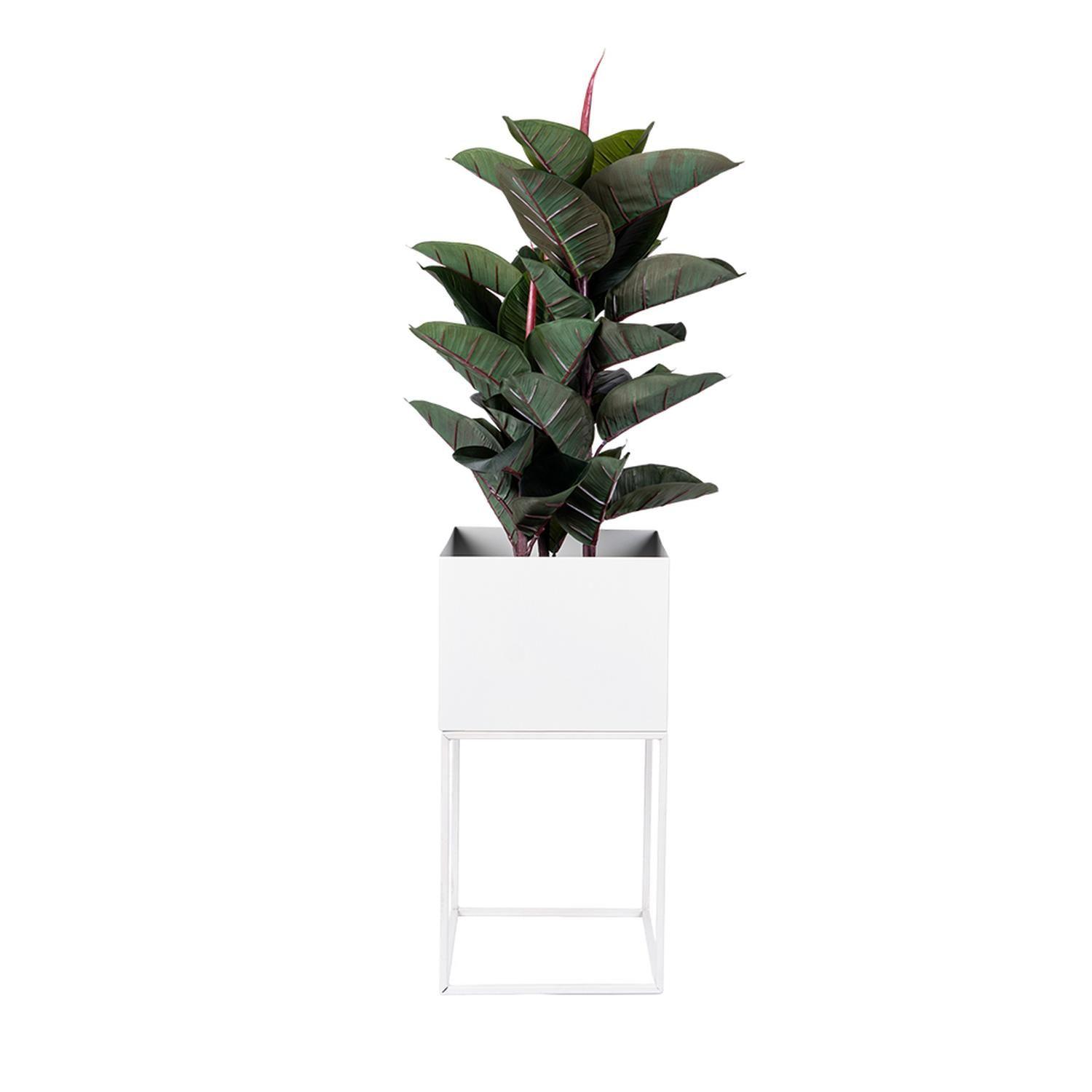 Macetero Metal Blanco 28X28X55 DAY-2