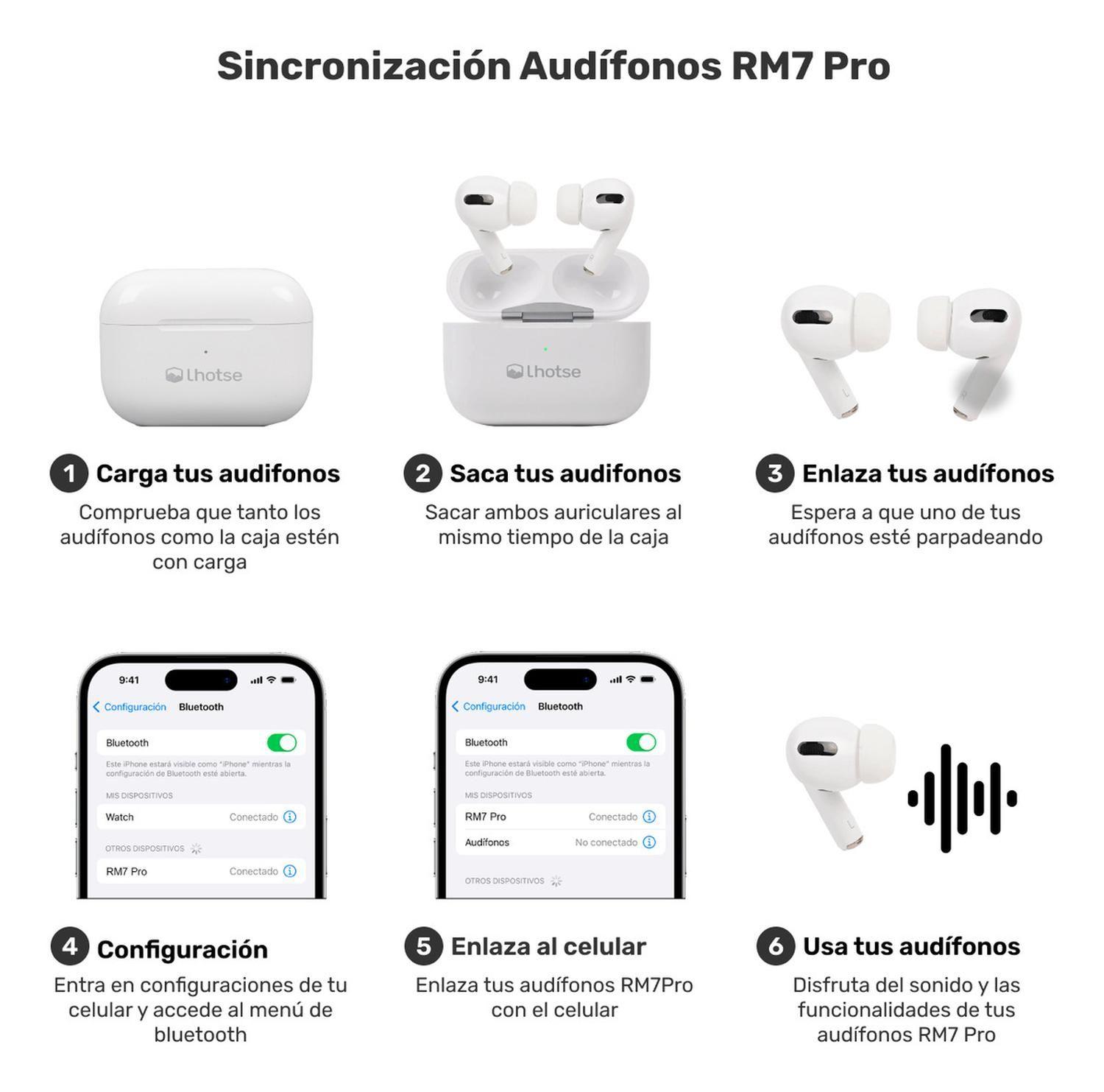 Pack Smartwatch Lhotse Vibe 05 Cream + Audífonos Blanco-5