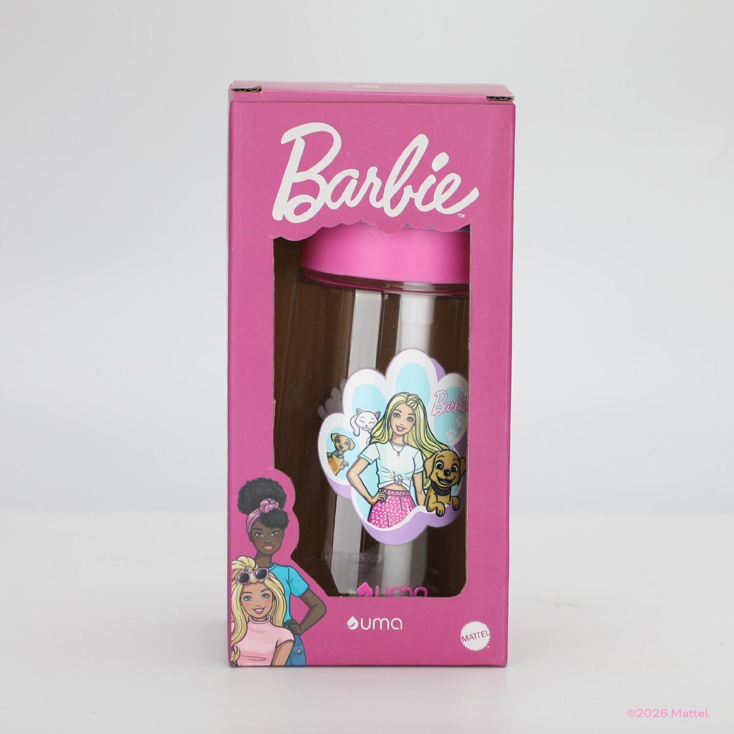 Botella Agua Niños Barbie & Pets 420ml con Bombilla UMA-6