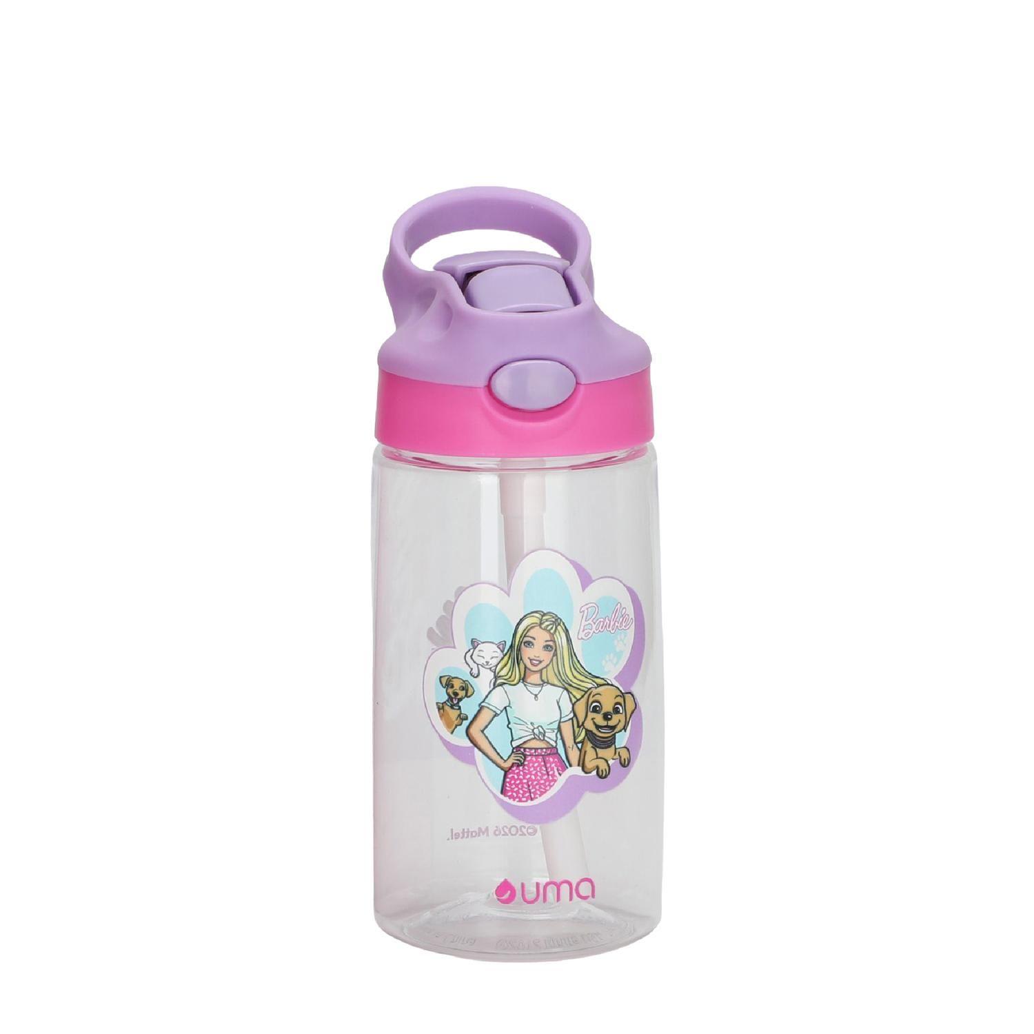Botella Agua Niños Barbie & Pets 420ml con Bombilla UMA-0