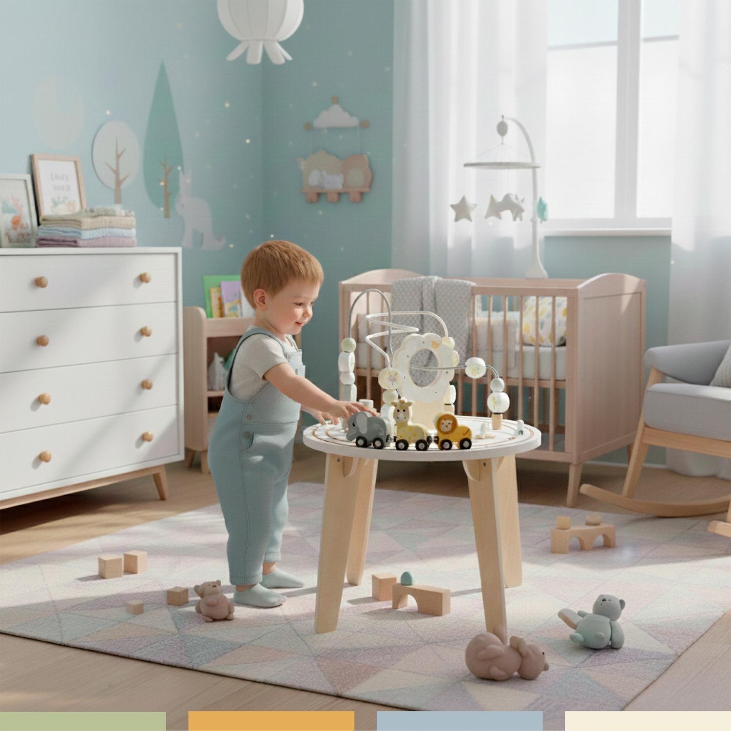 Mesa Infantil Aprendizaje Didactica 7 en 1 Montessori Bandú-4