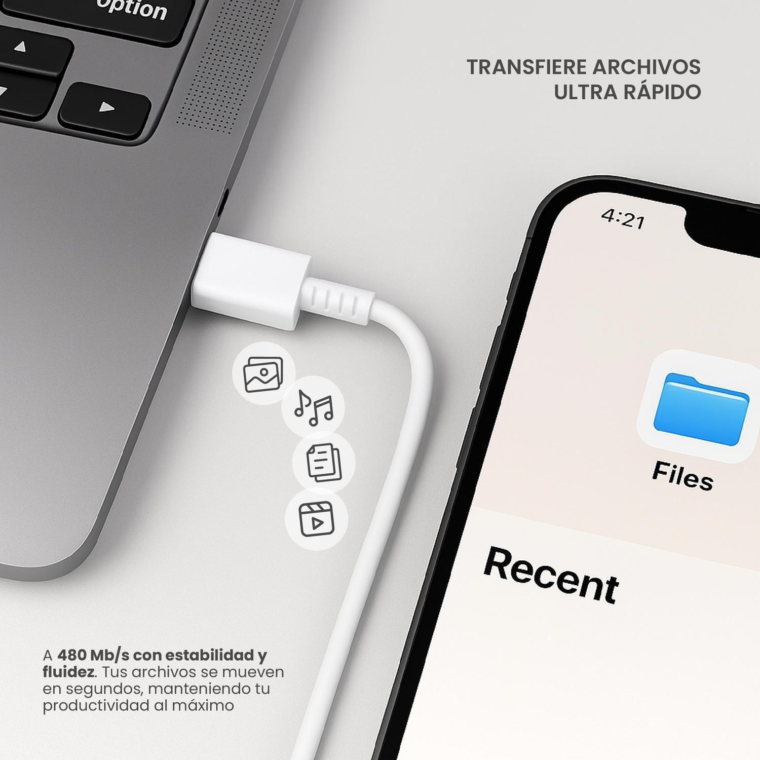 Cable De Carga Rápida USB-C 100W 5A 1Mt LEVO-4