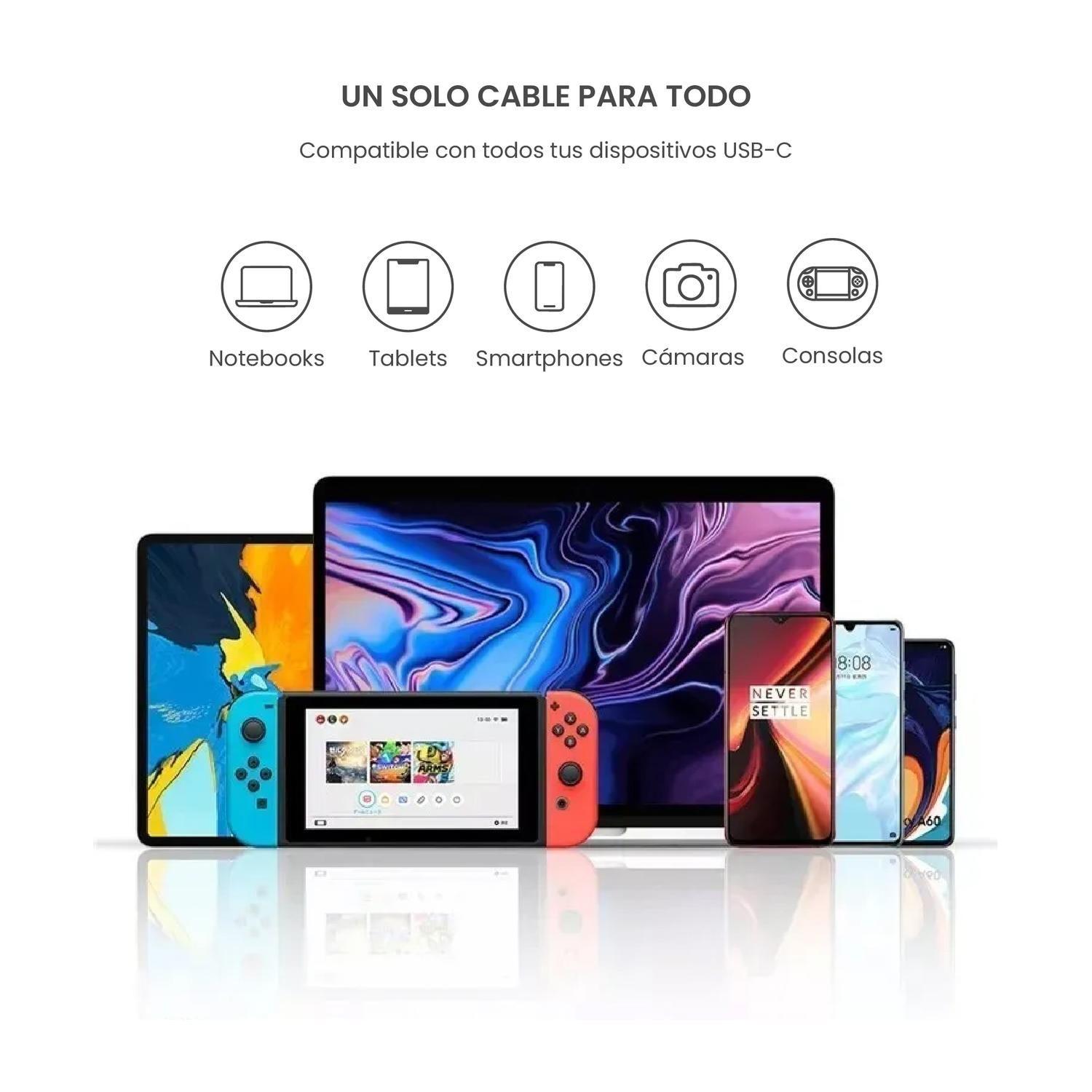 Cable De Carga Rápida USB-C 100W 5A 1Mt LEVO-6