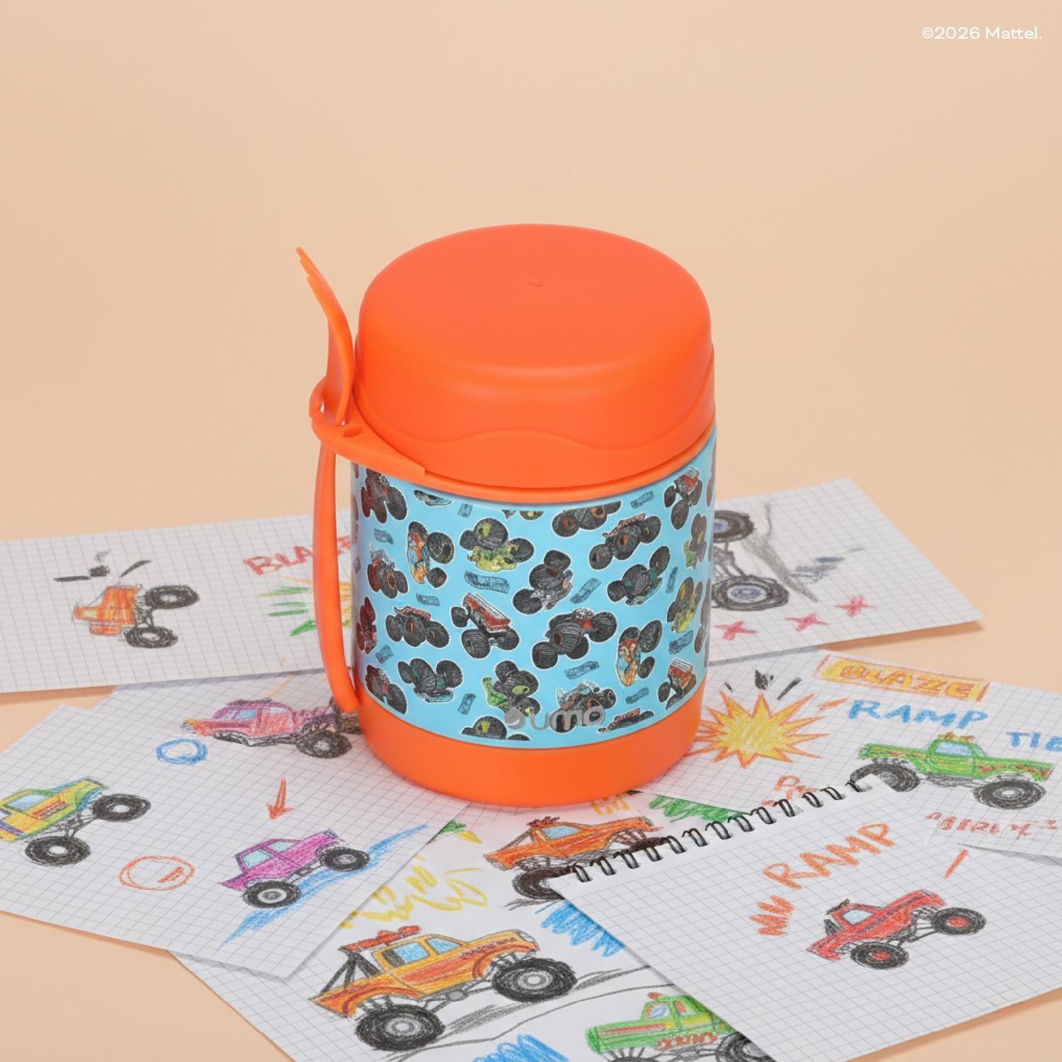 Termo Comida Hot Wheels Truck + Cuchara 330ml Acero Inox UMA-1