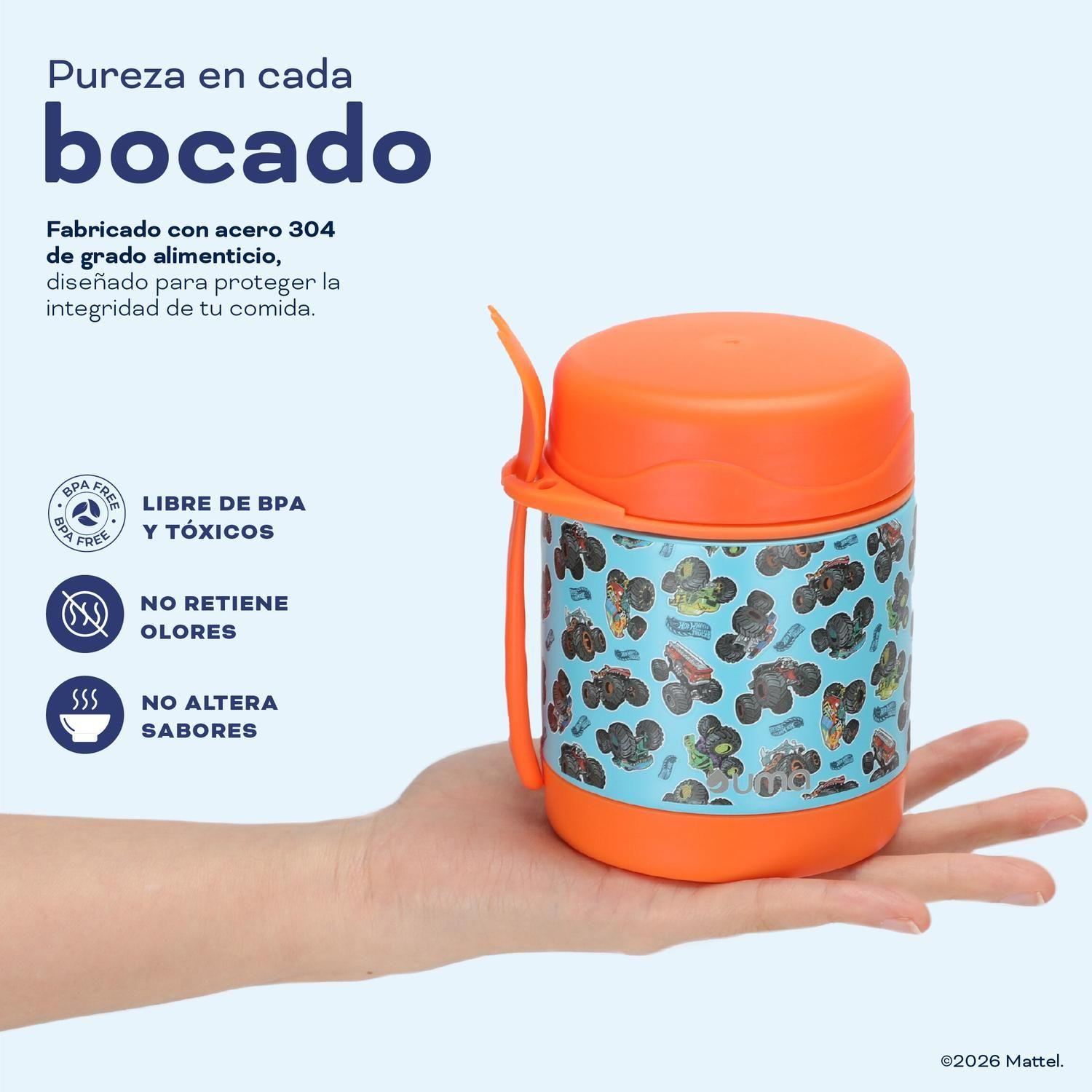 Termo Comida Hot Wheels Truck + Cuchara 330ml Acero Inox UMA-4