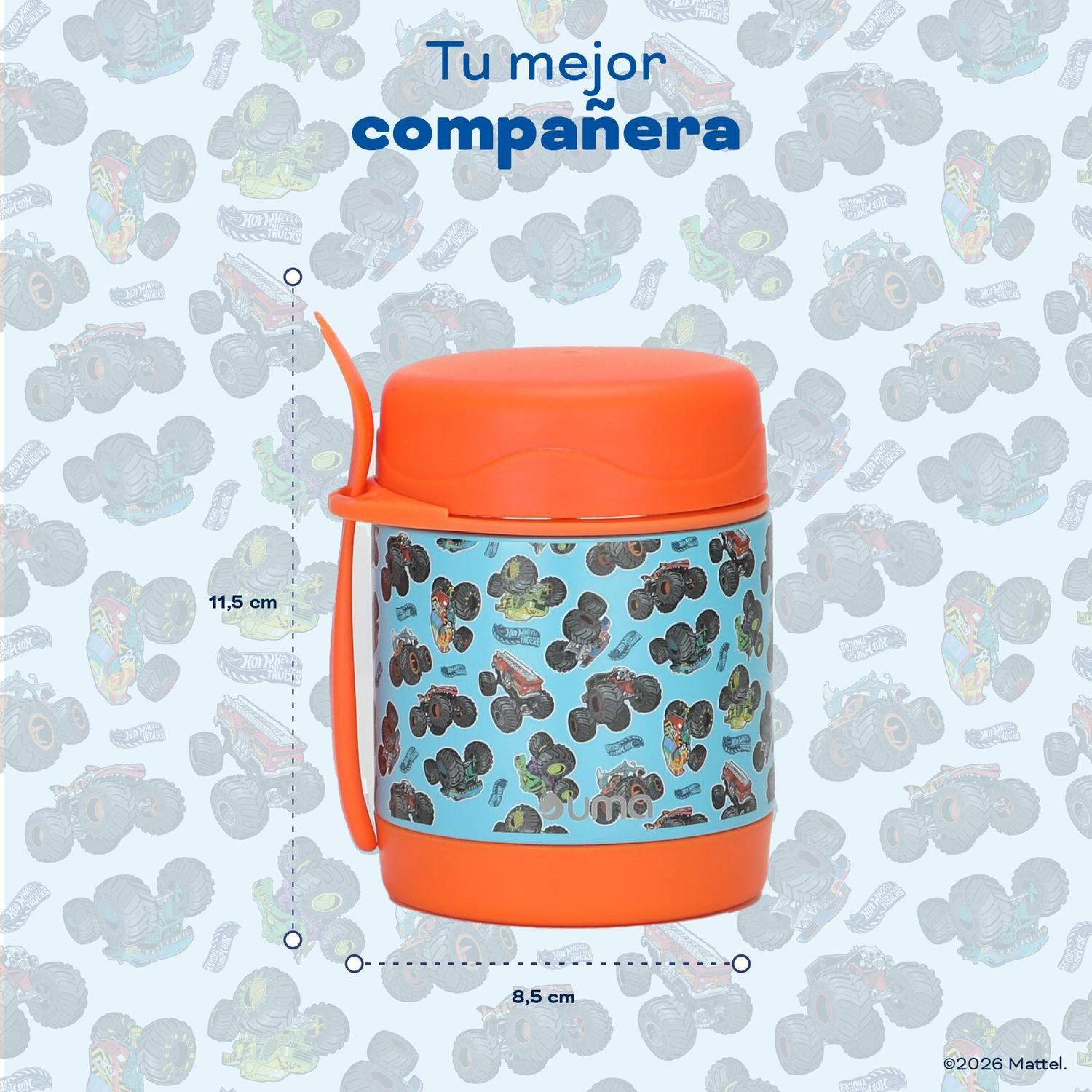 Termo Comida Hot Wheels Truck + Cuchara 330ml Acero Inox UMA-5
