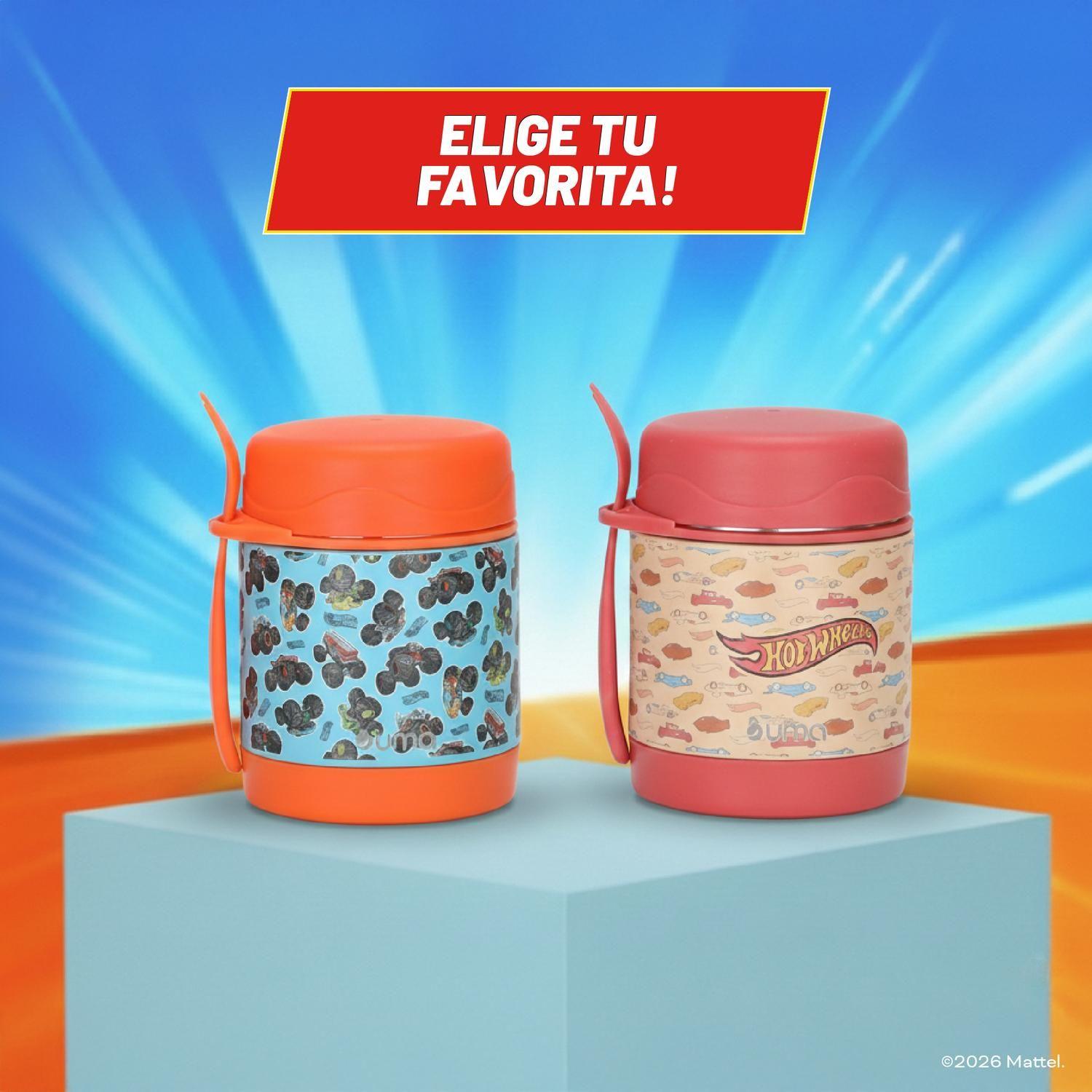 Termo Comida Hot Wheels Truck + Cuchara 330ml Acero Inox UMA-6