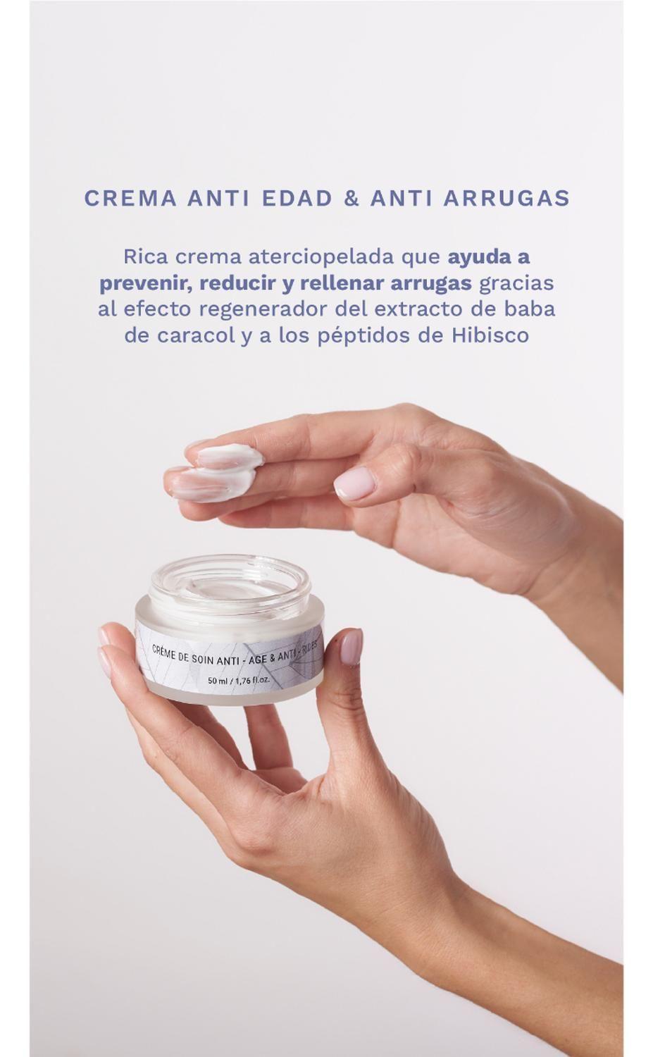 Crema Hidratante Antiedad Antiarrugas Caracol Natural 50 ml-4