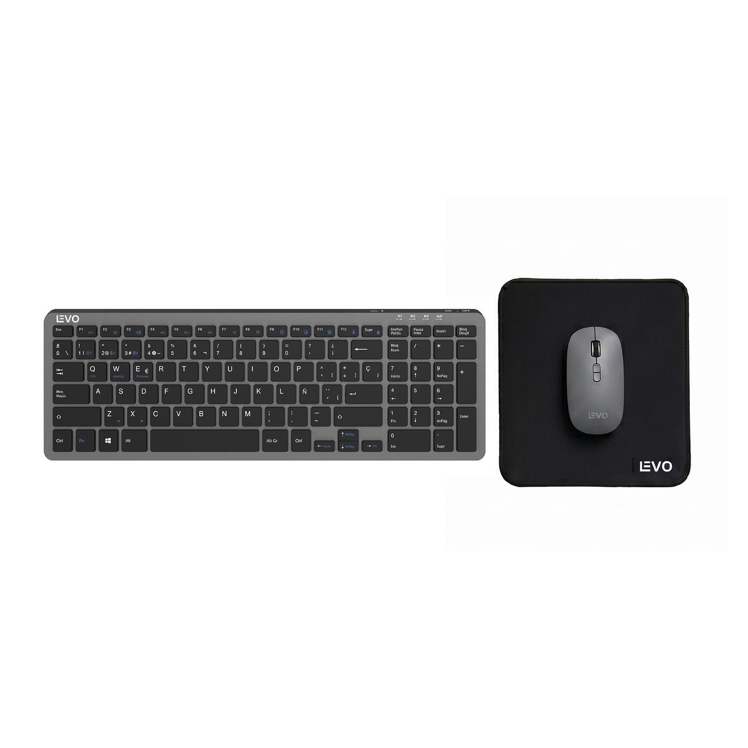 Kit Slim Teclado Cygna + Mouse Velar + Mousepad S LEVO-0