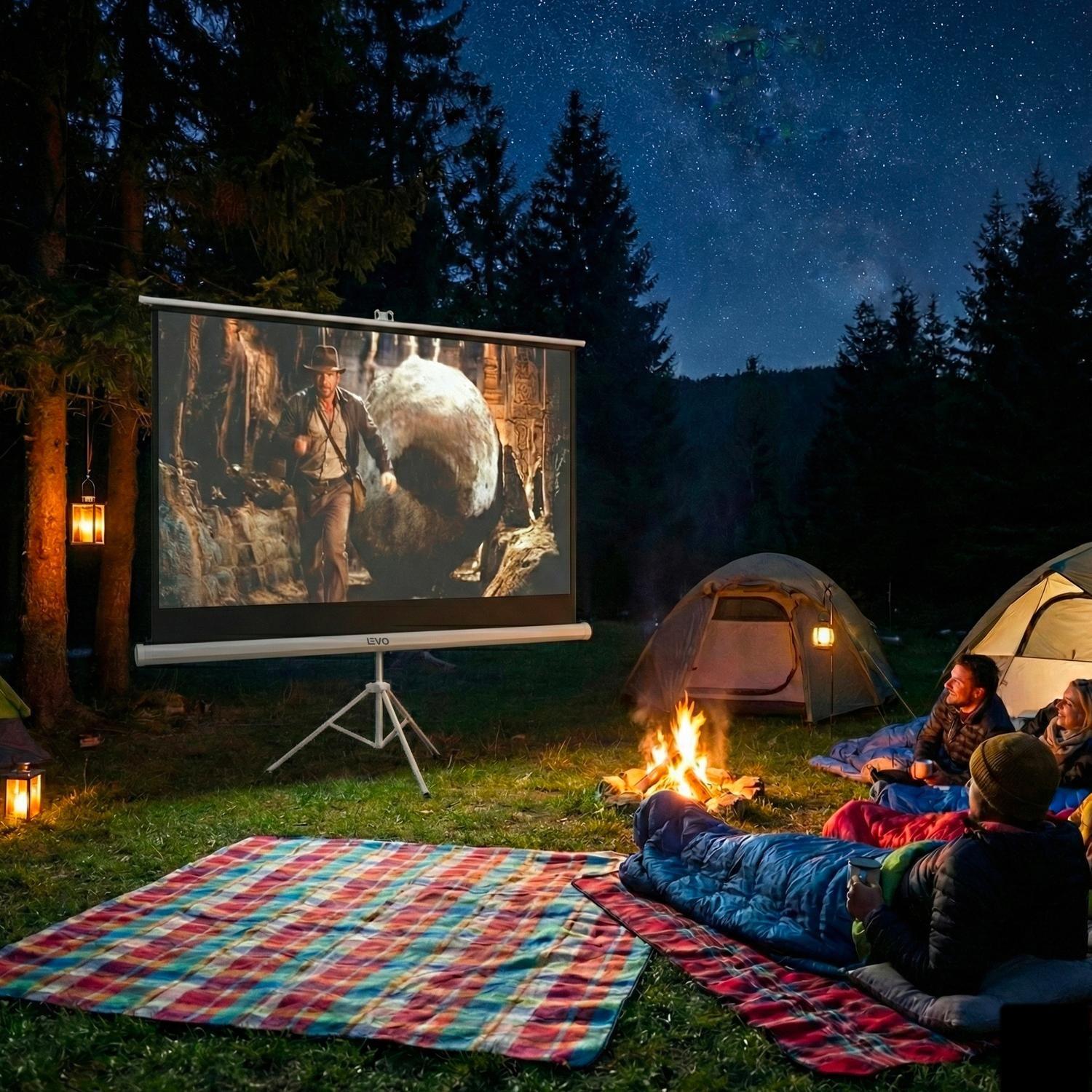 Telón Proyector 100 pulgadas 200 x 150 cm LEVO-4