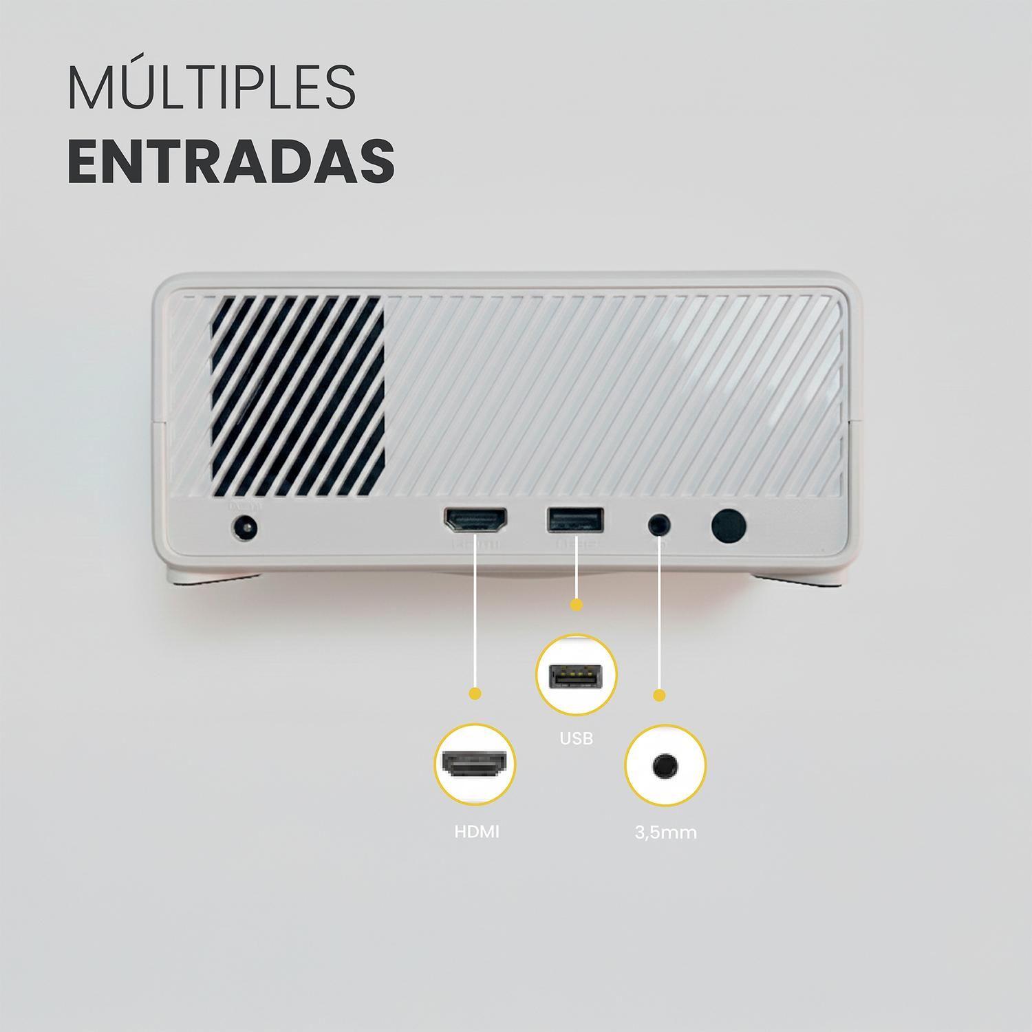 Proyector Portatil Smart Hexa 8000lm WiFi BT Android LEVO-6