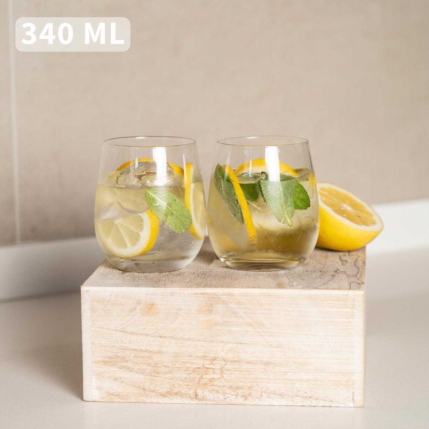 Set 6 Vasos redondos Virginia 340ml Simplit-2