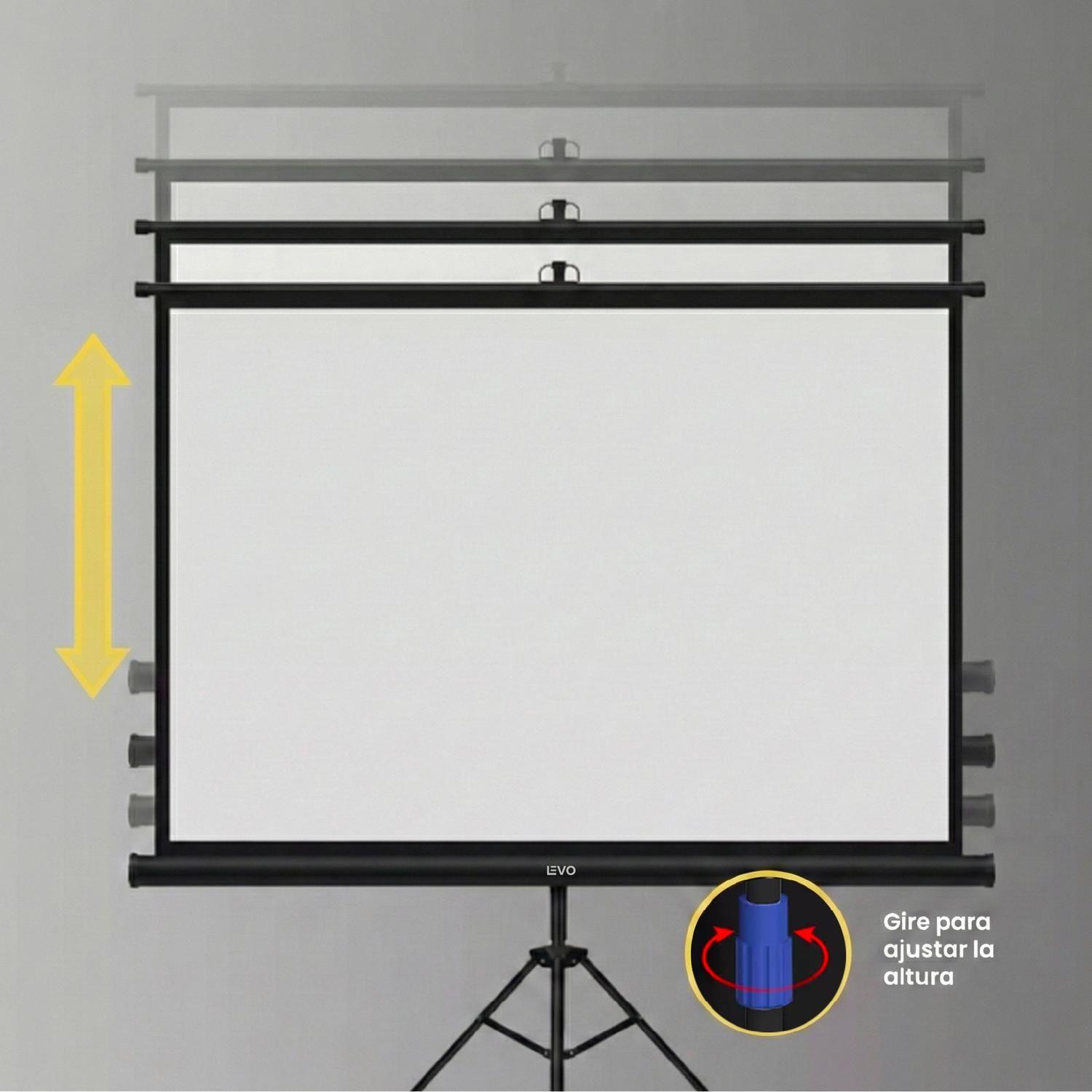 Telón Proyector 100 pulgadas 200 x 150 cm Negro LEVO-3
