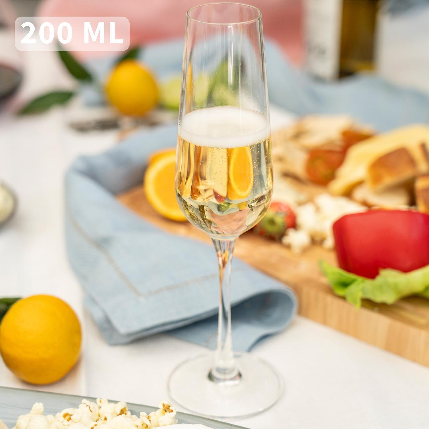 Set 6 Copas Espumante 200ml Cristal Monaco Simplit-2