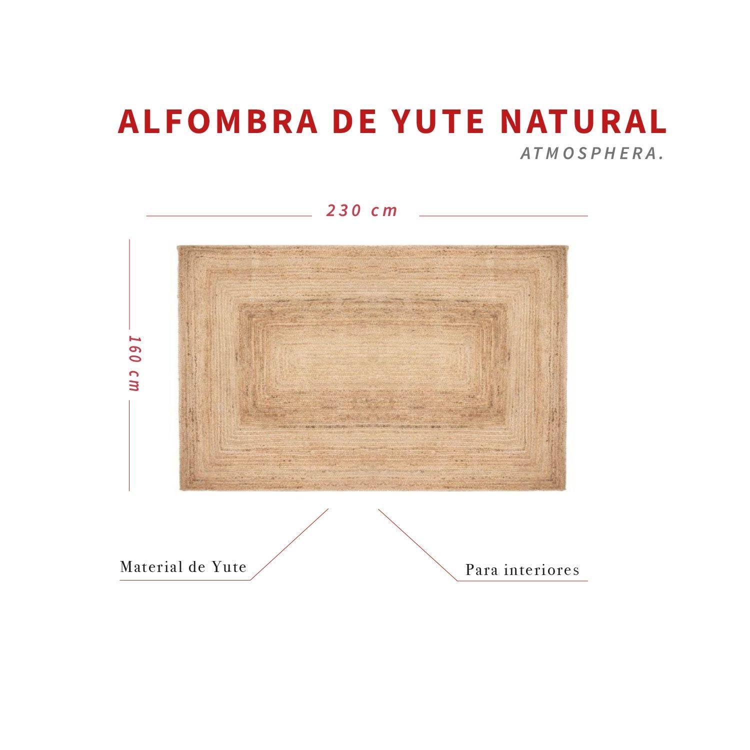 Alfombra Decorativa de Yute Natura 160x230 cm Atmosphera-4